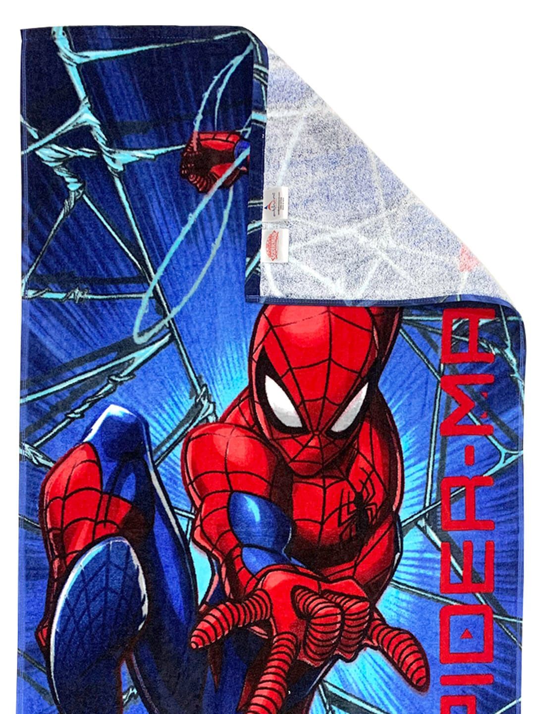 Athom Trendz Marvel Kids Blue & Red Avengers Printed 350 GSM Bath Towel (Image - 3)