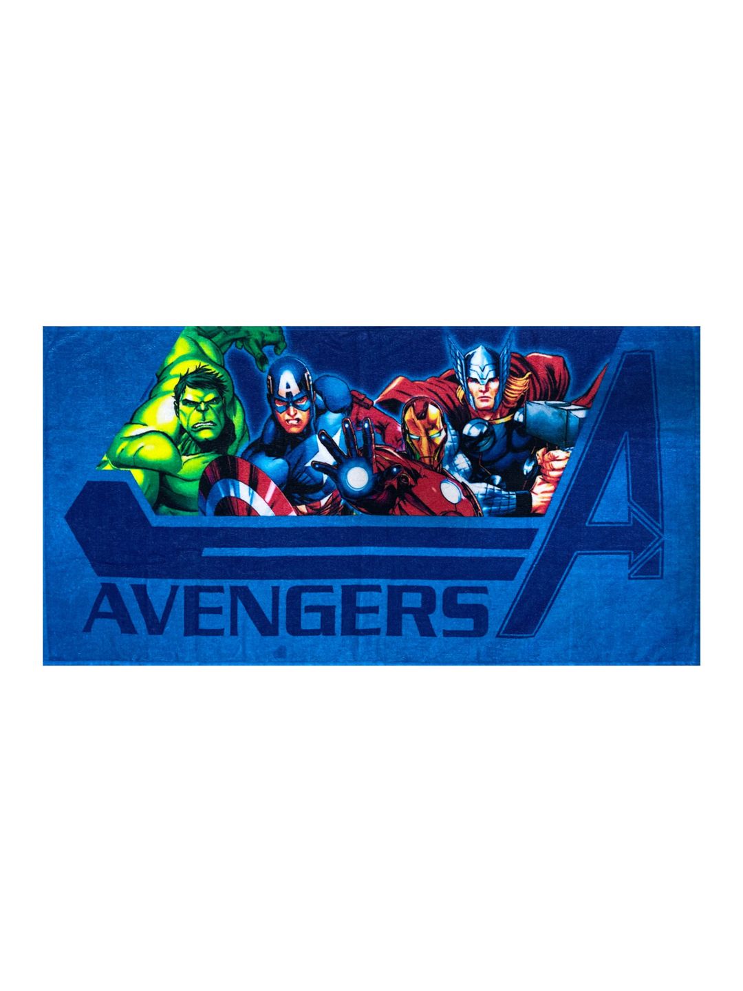 Marvel Kids Blue & Red Avengers Printed 350 GSM Bath Towel (Image - 2)