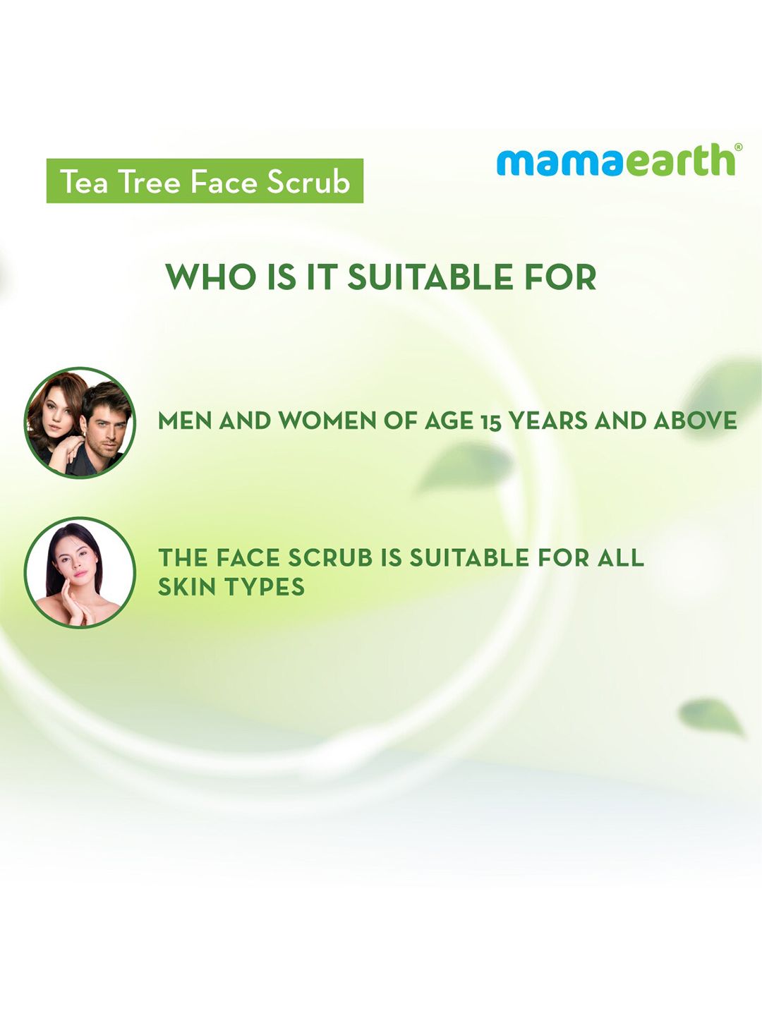 Mamaearth Tea Tree Face Scrub with Tea Tree and Neem for Skin Purification 100 ml (Image - 3)