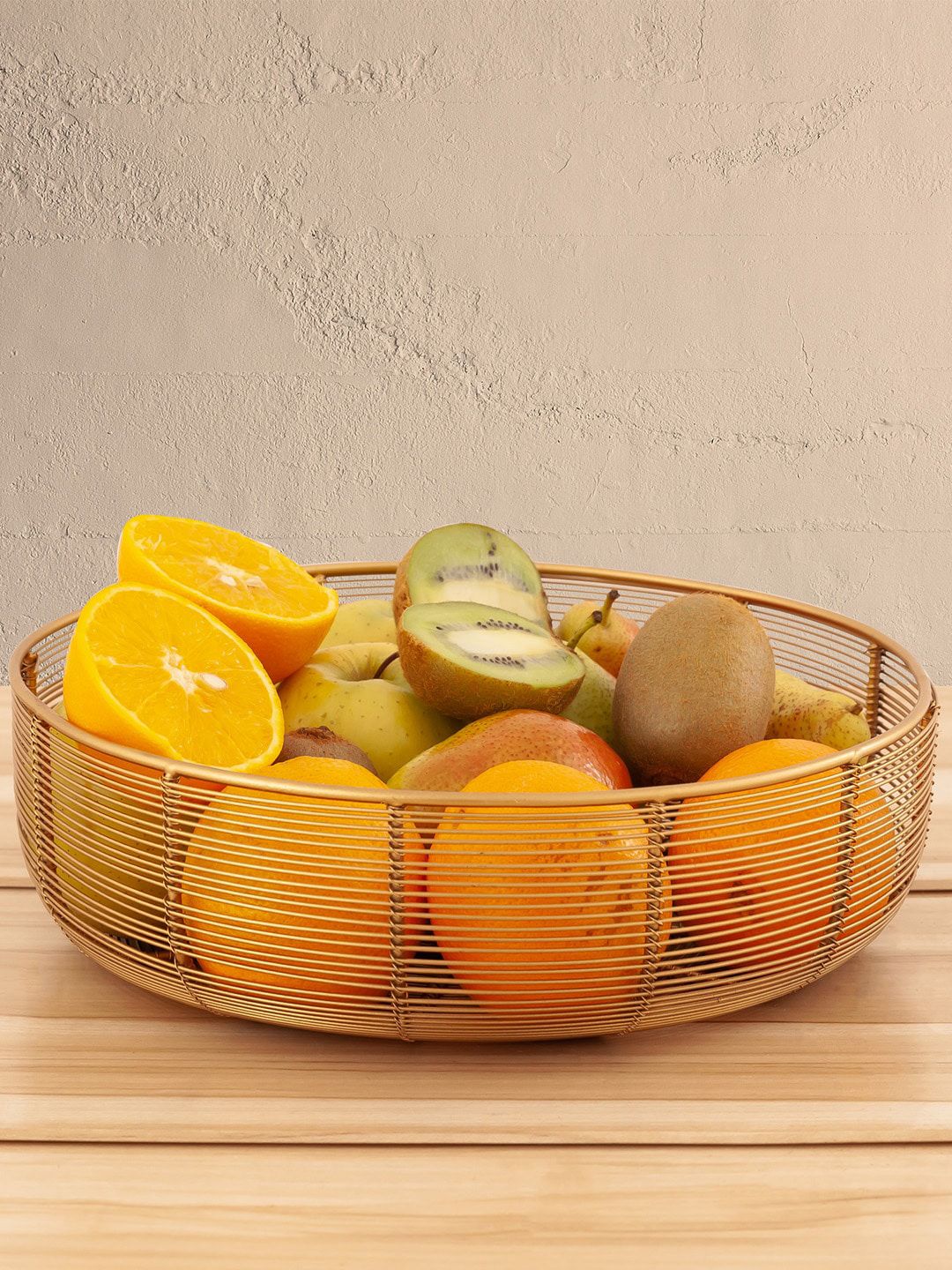 Aapno Rajasthan Gold-Toned Handcrafted Fruit Bowl (Image - 1)