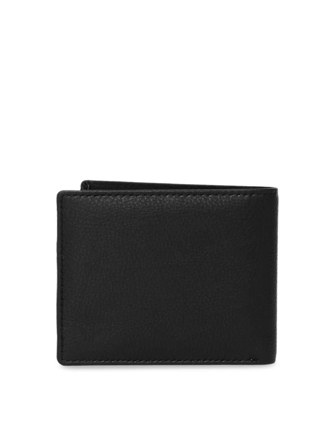 WildHorn Men Black Solid Genuine Leather Two Fold Wallet (Image - 1)