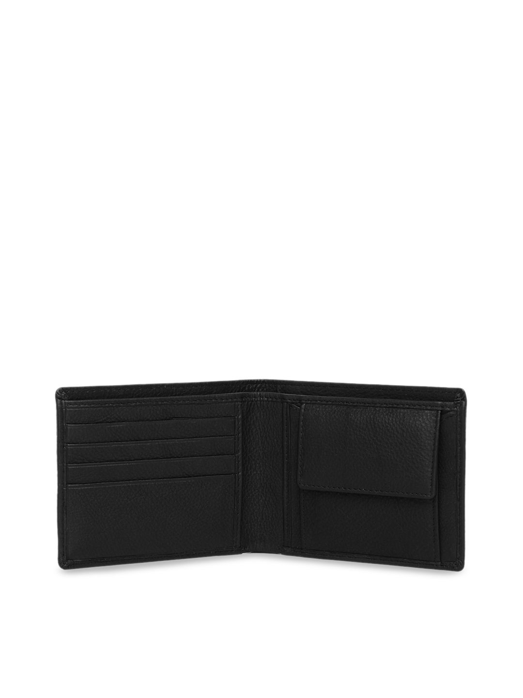 WildHorn Men Black Solid Genuine Leather Two Fold Wallet (Image - 2)