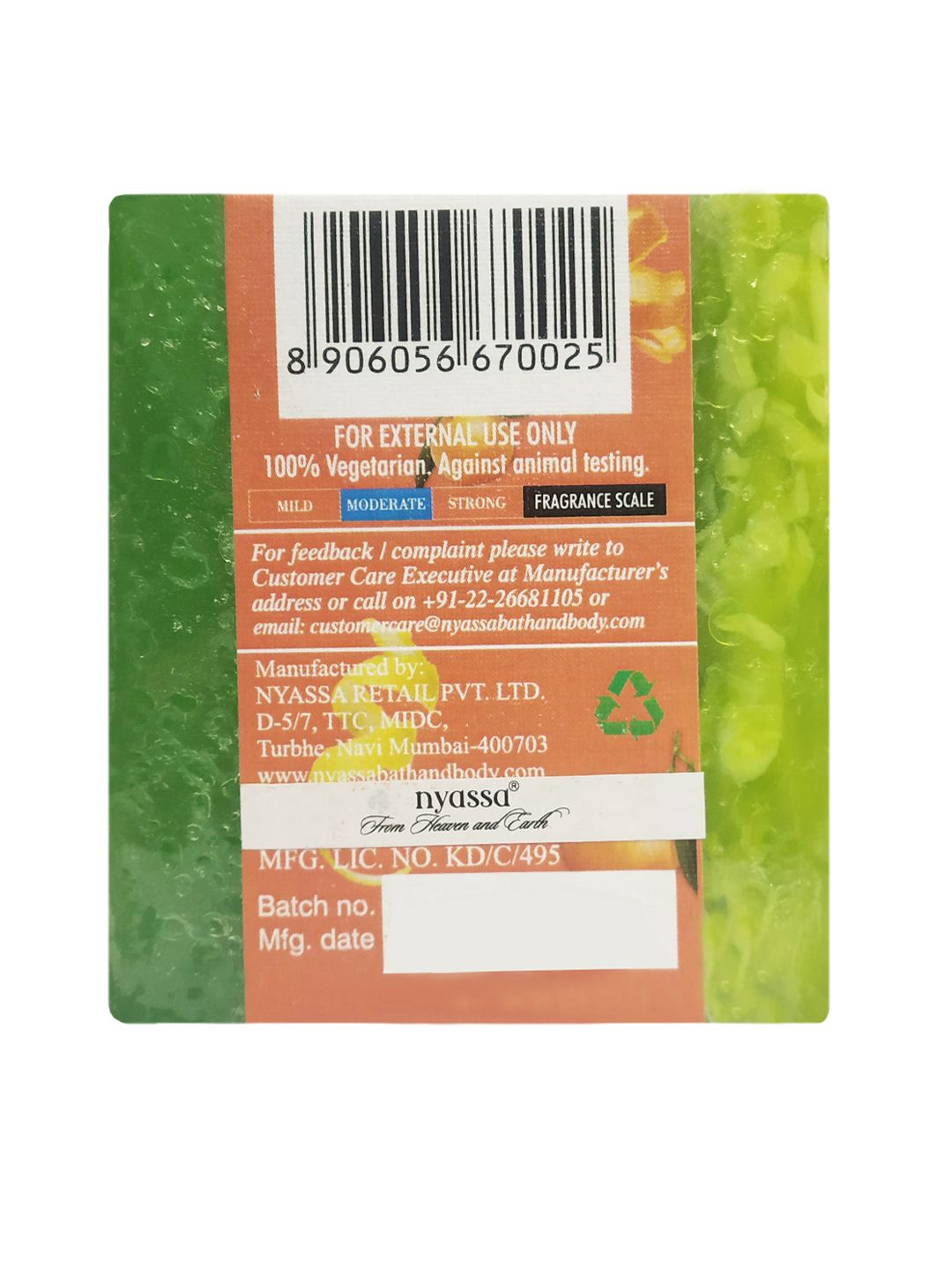 Nyassa Mandarin Citrus Handmade Soap 150 gm (Image - 2)