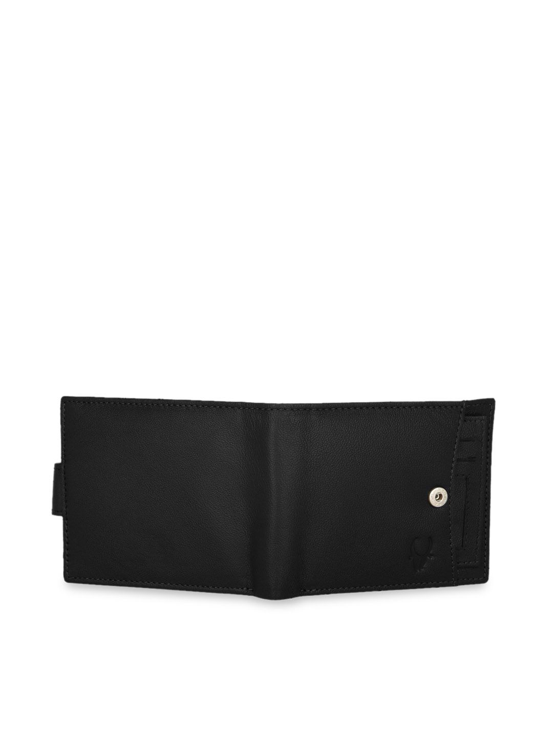 WildHorn Men Black Solid RFID Protected Genuine Leather Two Fold Wallet (Image - 3)