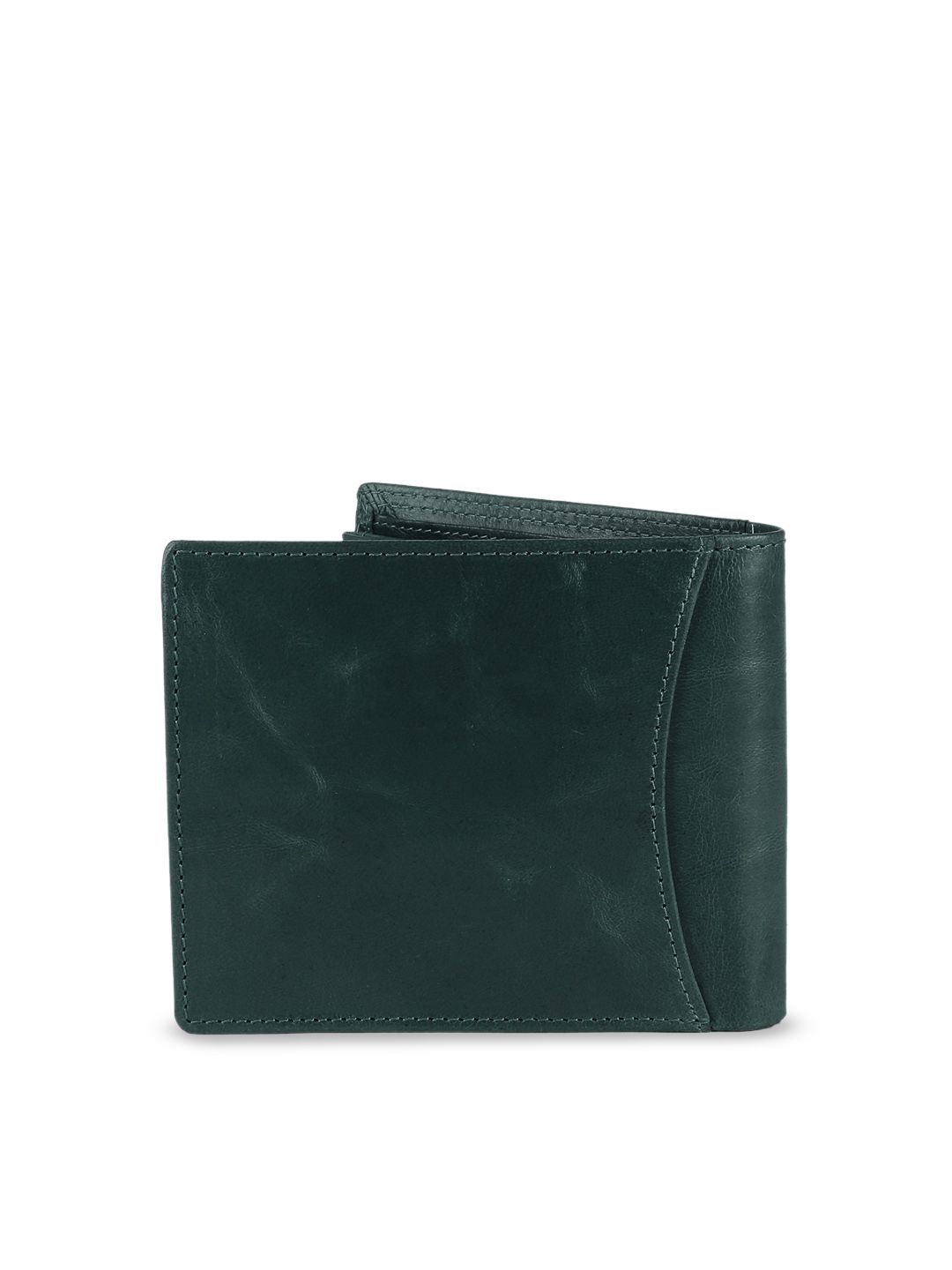WildHorn Men Teal Blue Solid RFID Protected Leather Two Fold Wallet (Image - 1)