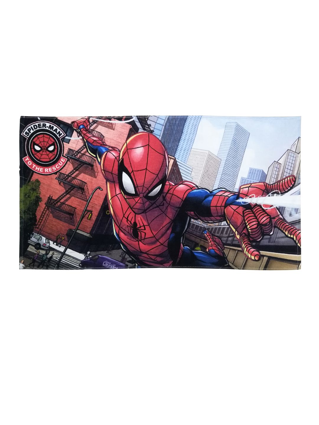 Marvel Unisex Kids Red & Blue Marvel Spiderman Printed 350GSM Bath Towel (Image - 2)