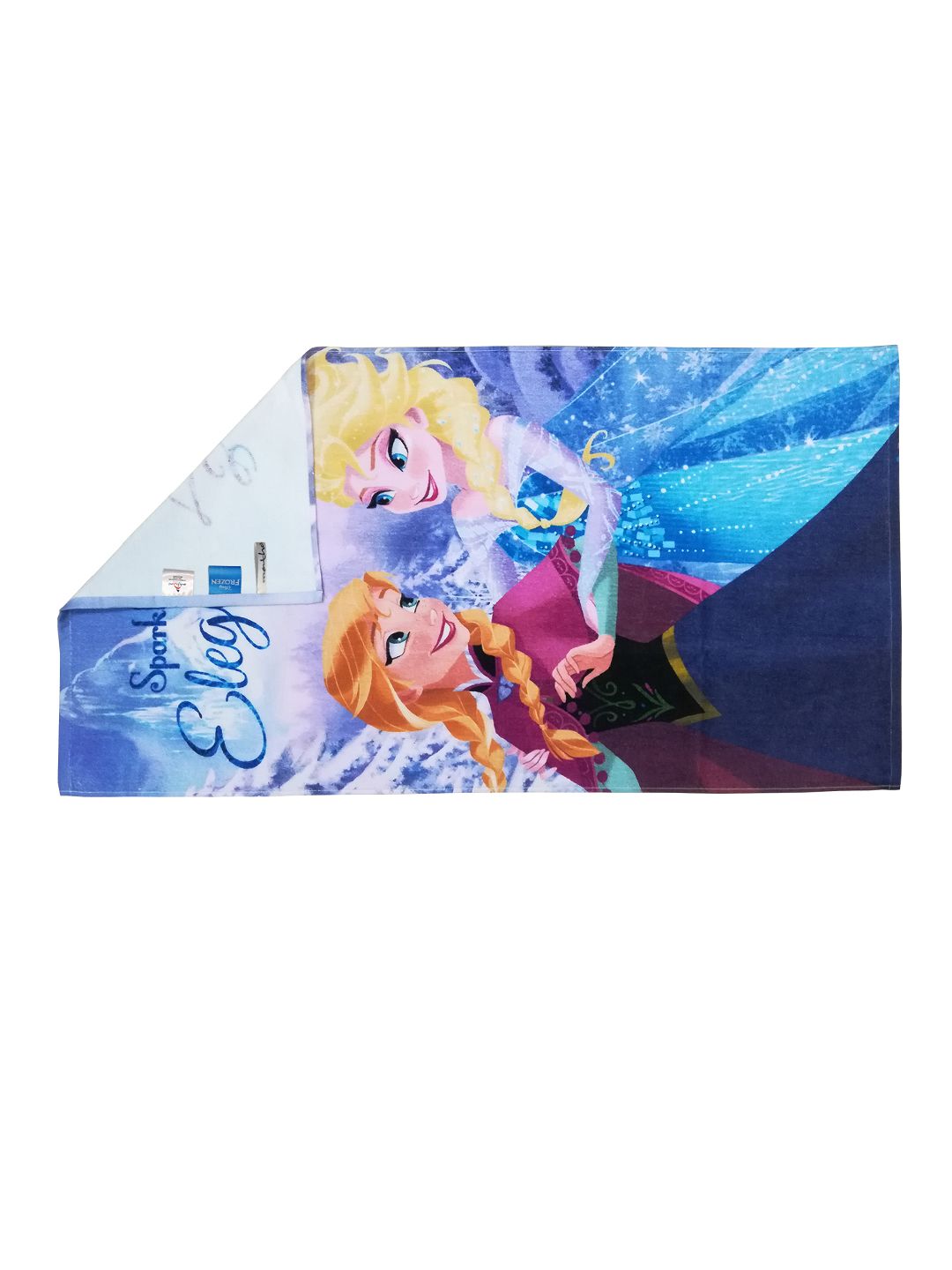 Disney Kids Blue & Orange Frozen Printed 350GSM Bath Towel (Image - 2)