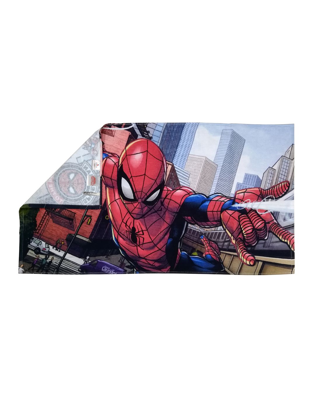 Marvel Unisex Kids Red & Blue Marvel Spiderman Printed 350GSM Bath Towel (Image - 3)