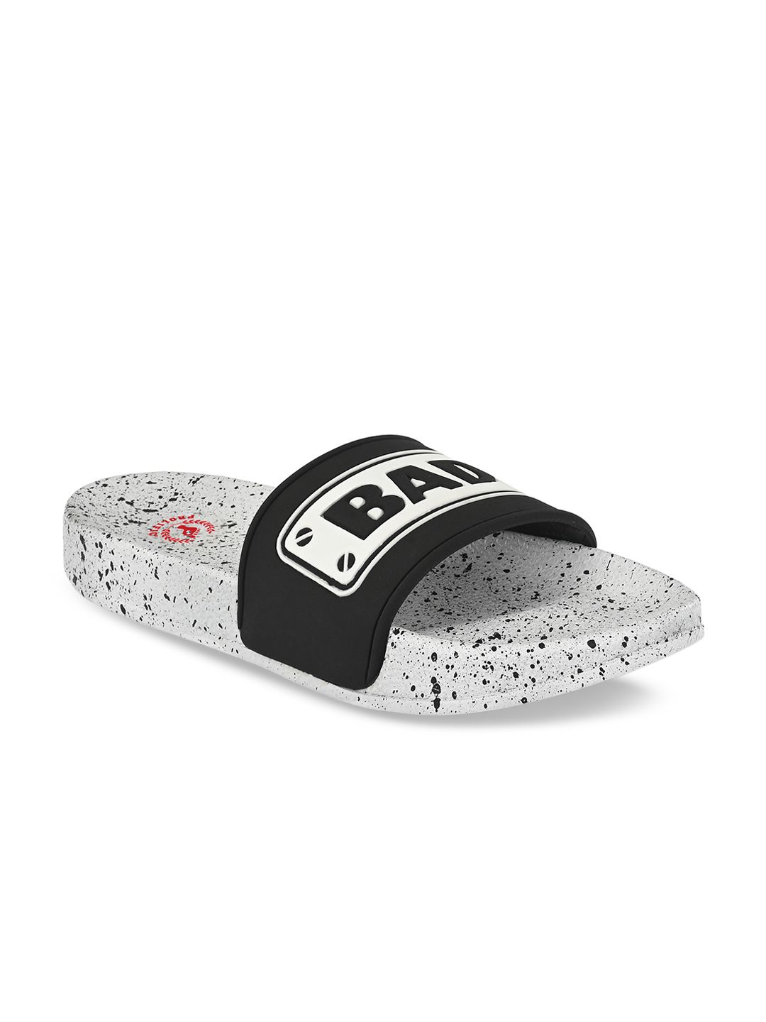 Prolific Men White & Black Self Design Sliders (Image - 1)