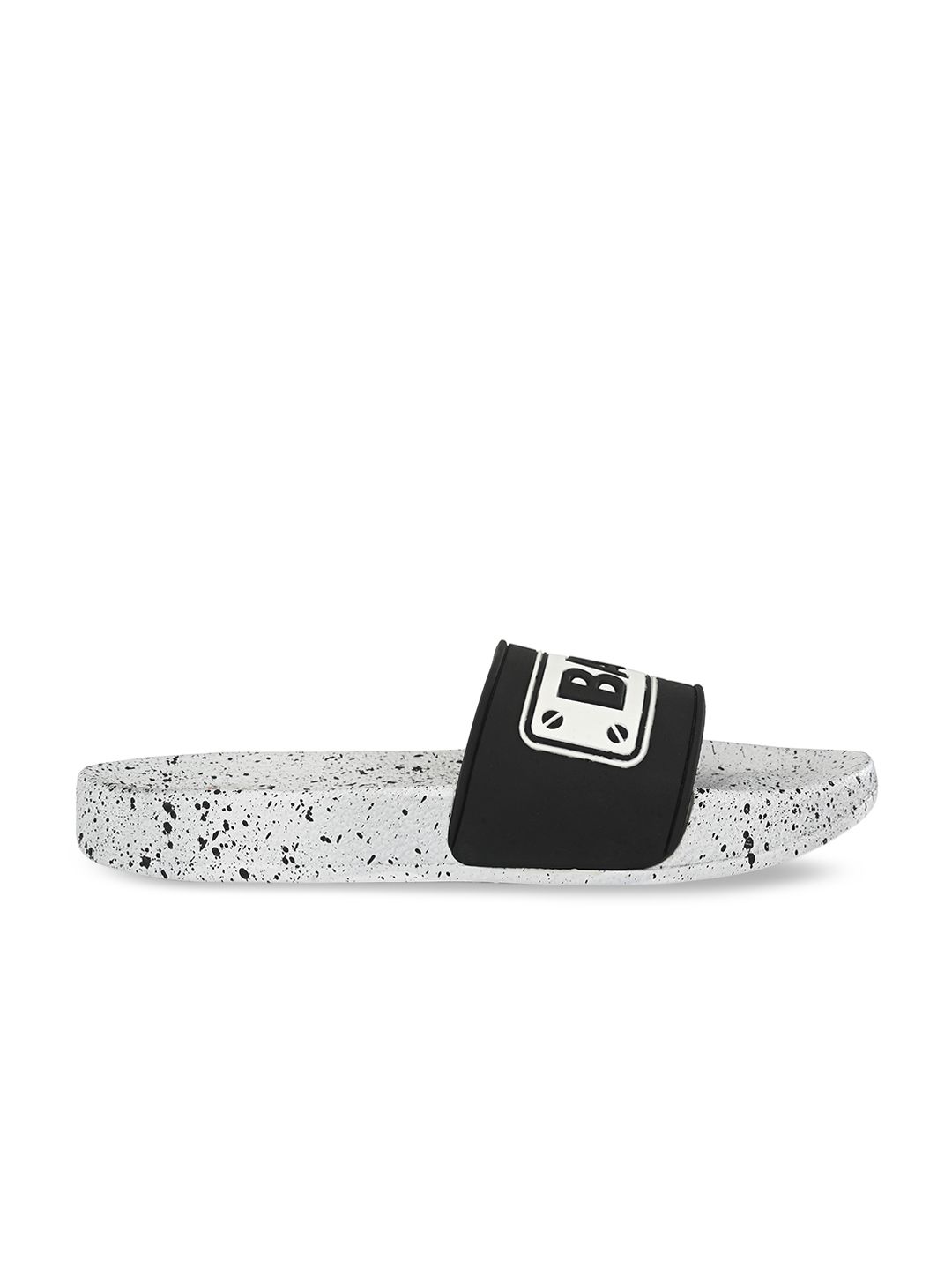 Prolific Men White & Black Self Design Sliders (Image - 3)