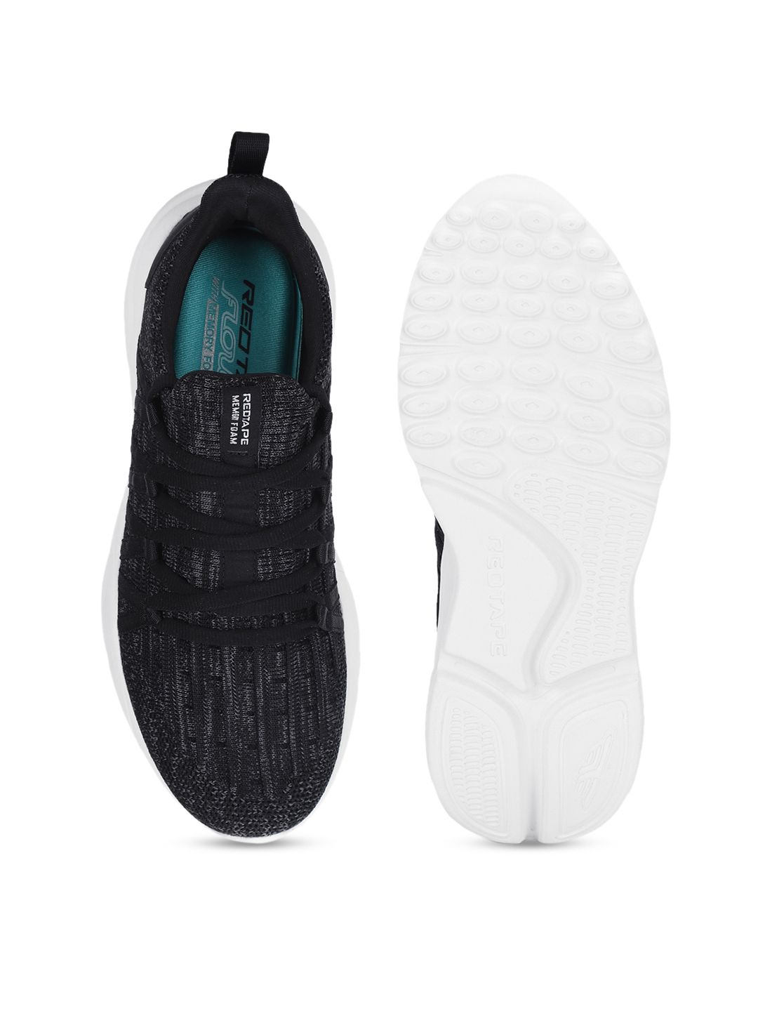 Red Tape Women Black Mesh Mid-Top Walking Shoes (Image - 3)
