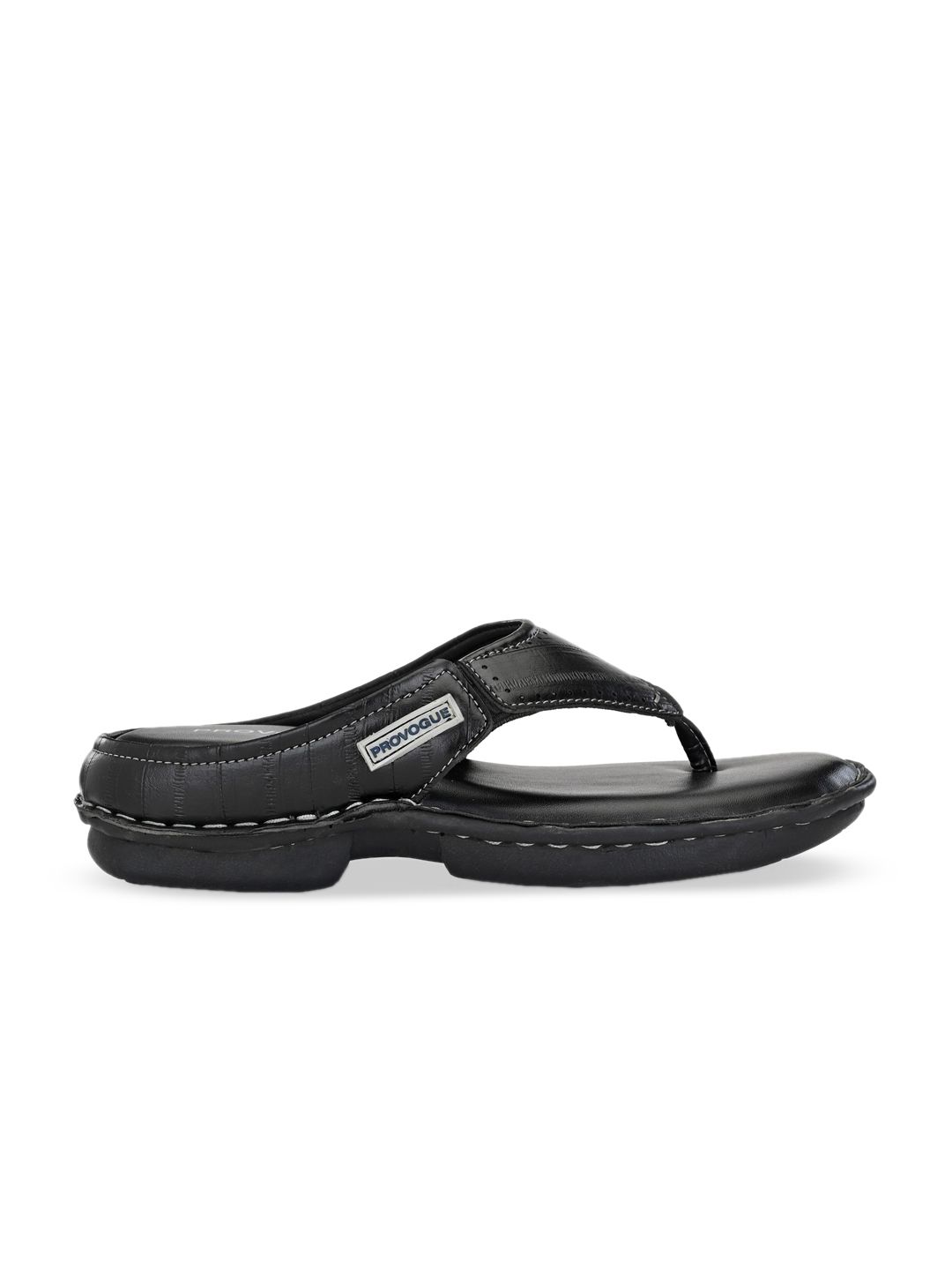 Provogue Men Black Solid Thong Flip-Flops (Image - 2)