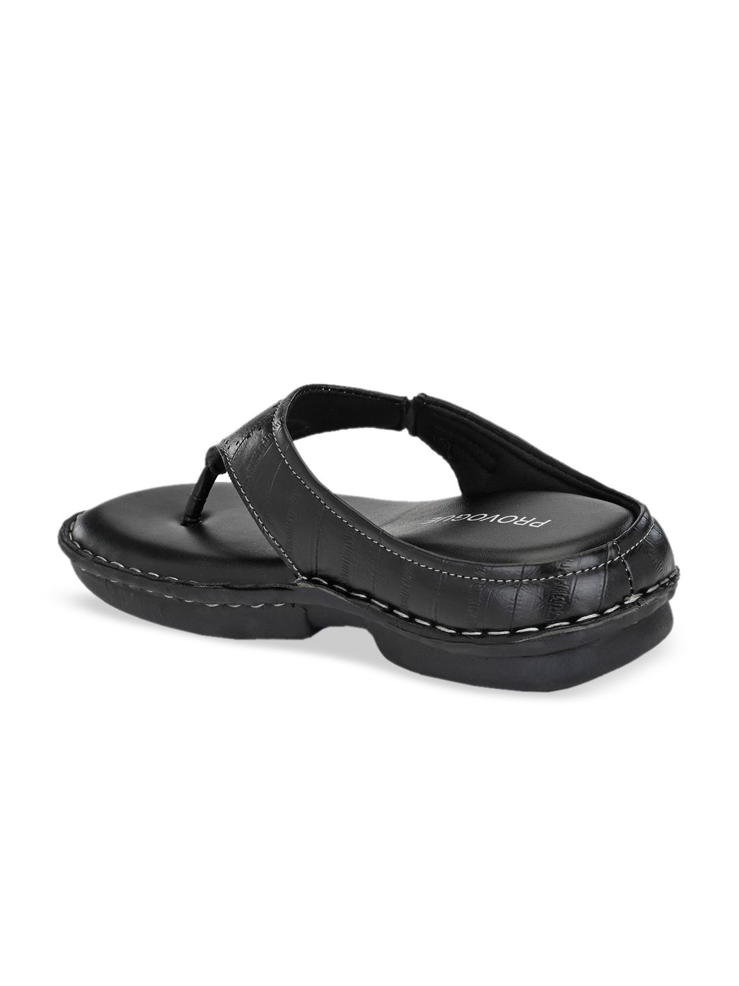 Provogue Men Black Solid Thong Flip-Flops (Image - 1)