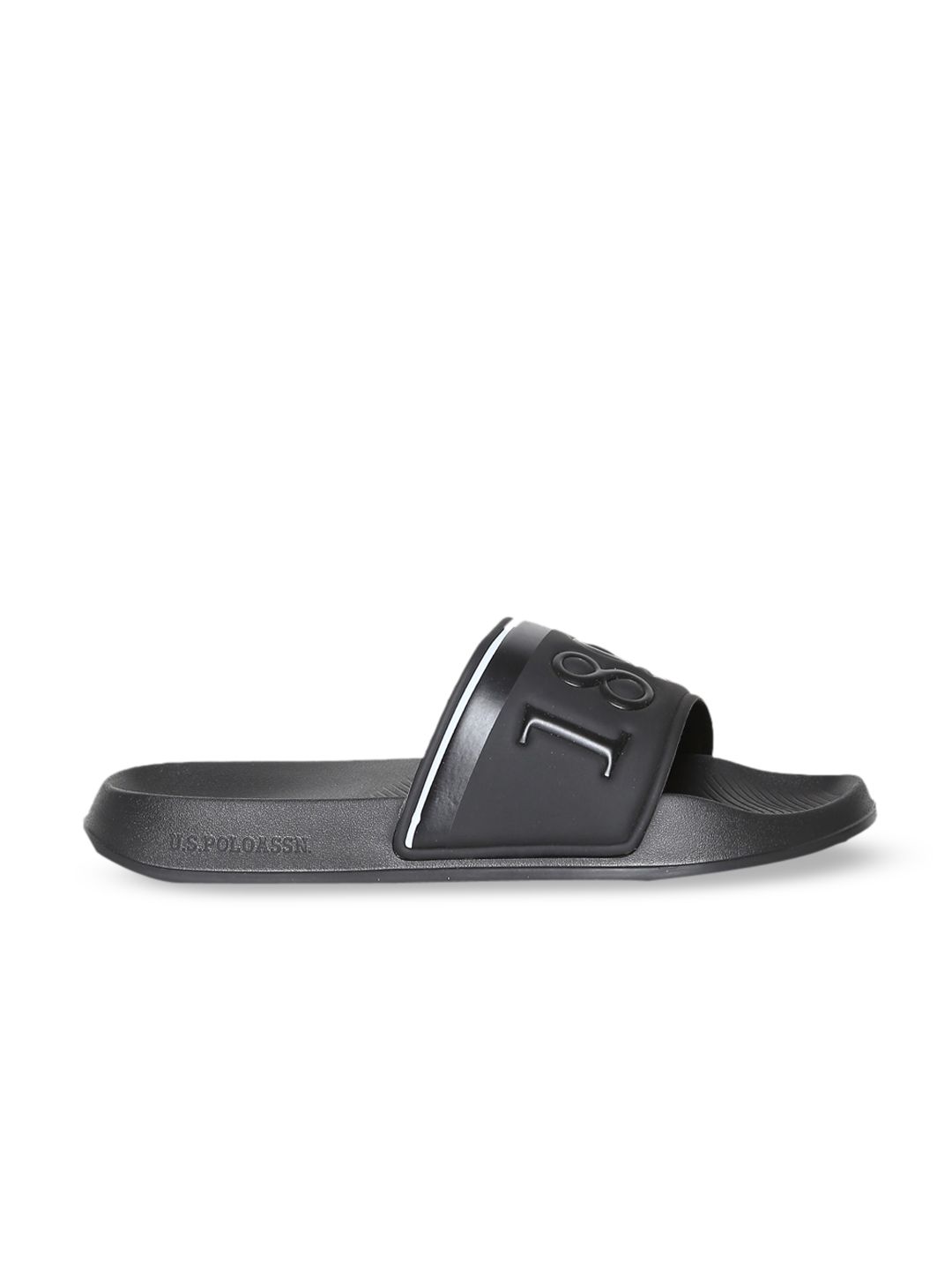 U.S. Polo Assn. Men Black Printed RAFFER 2.0 Sliders (Image - 2)