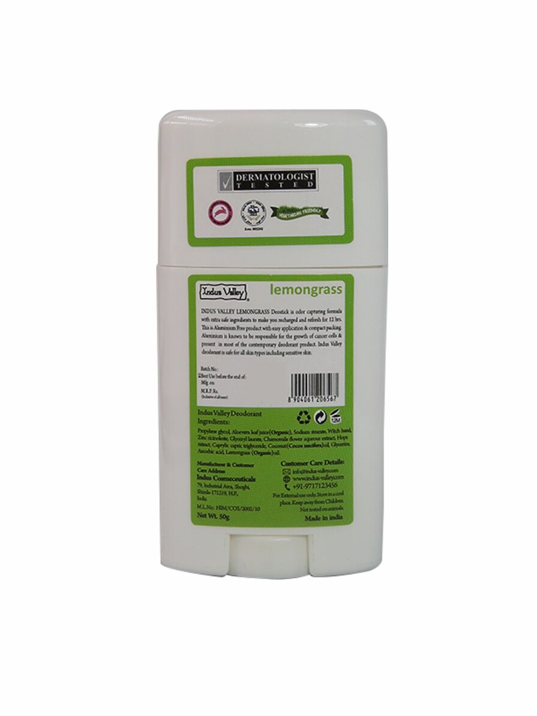 Indus Valley Unisex Natural Lemongrass Deodorant - 50 g (Image - 2)