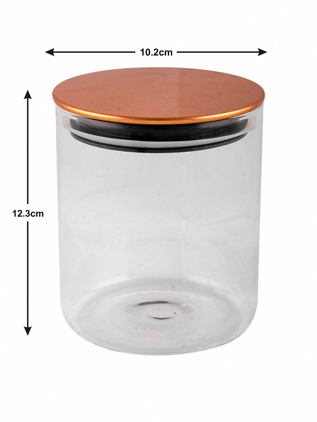 GOODHOMES Set Of 2 Transparent Basic Round Medium Jars With Lid (Image - 3)