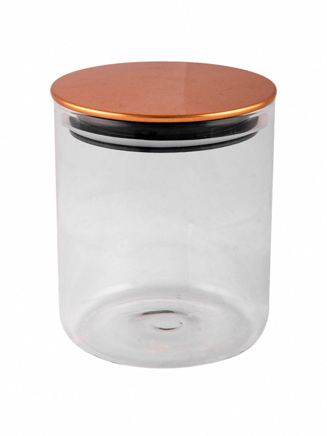 GOODHOMES Set Of 2 Transparent Basic Round Medium Jars With Lid (Image - 2)
