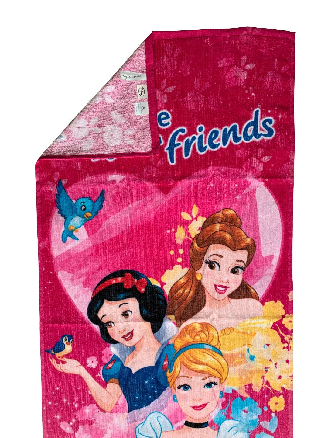 Disney Athom Trendz Unisex Kids Pink & Yellow Princess Printed 350 GSM Bath Towel (Image - 3)