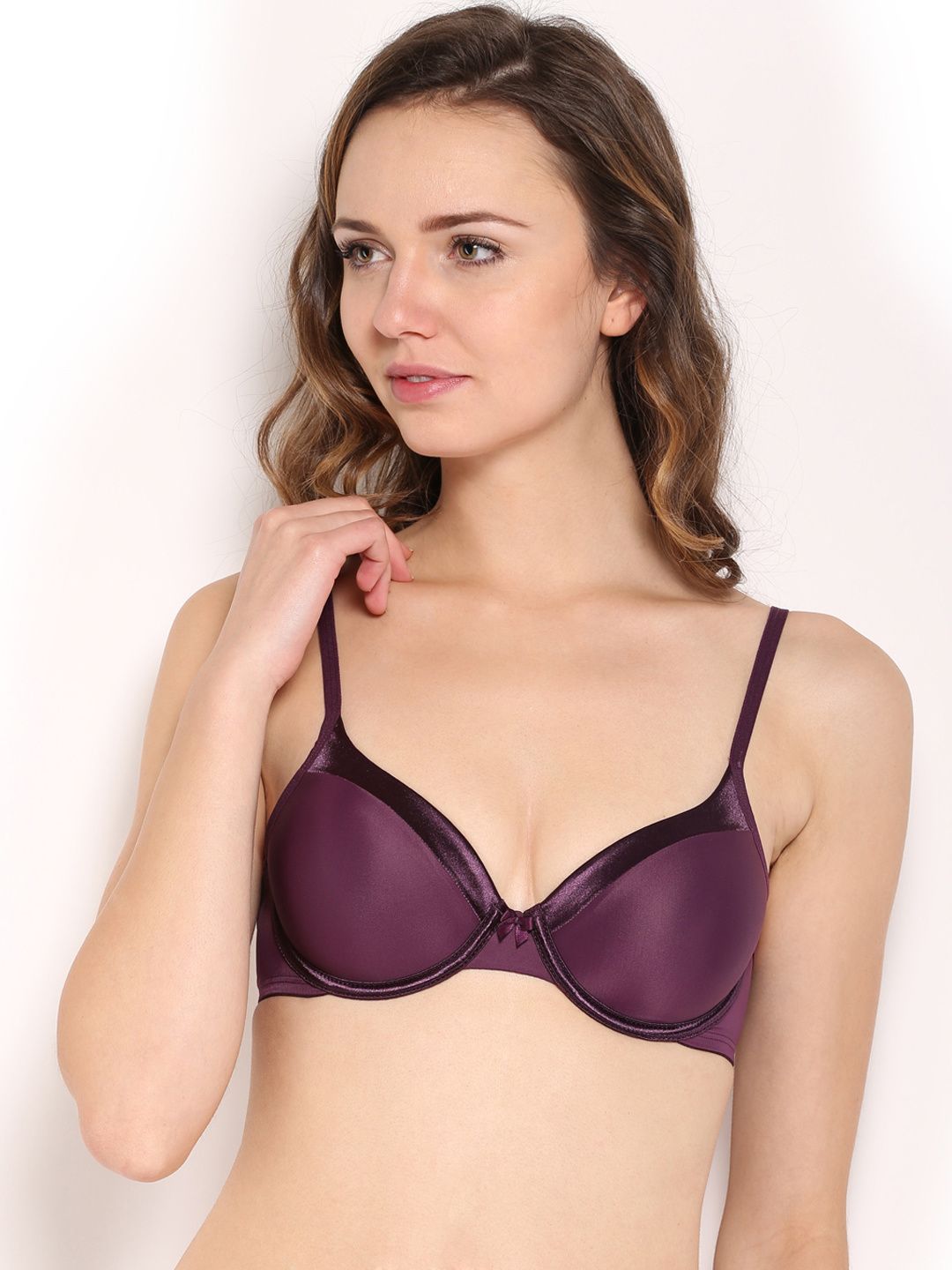 Buy Amante Solid Padded Wired Satin Edge T Shirt Bra BRA10101 - Bra for  Women 785357