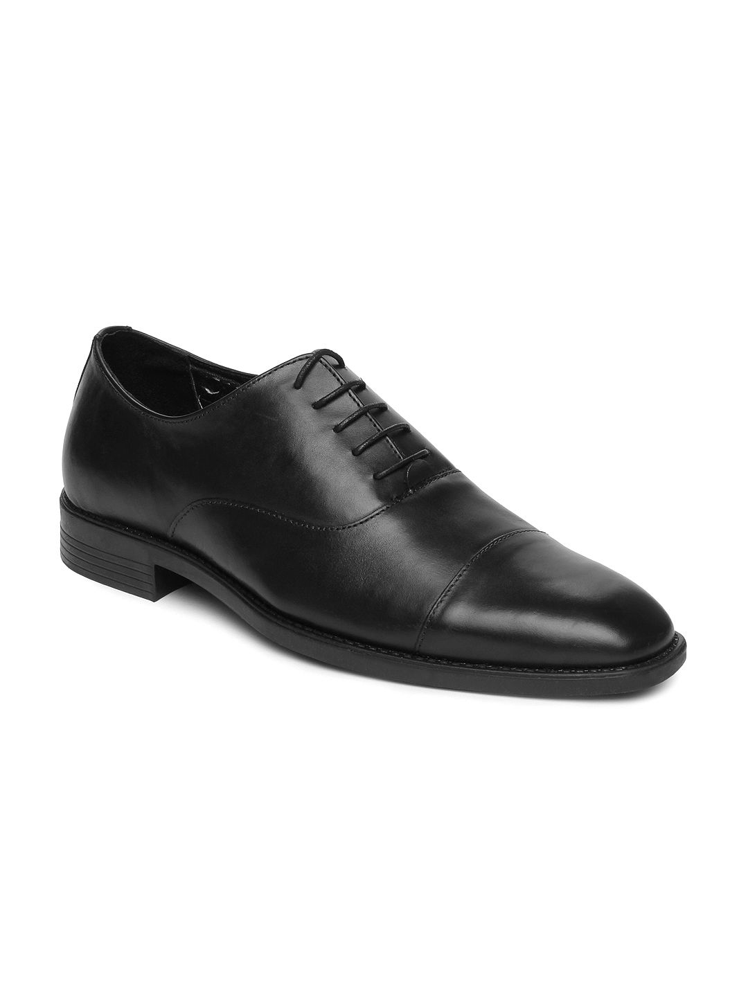 Buy Van Heusen Men Black Leather Oxford Formal Shoes - 633 - Footwear ...