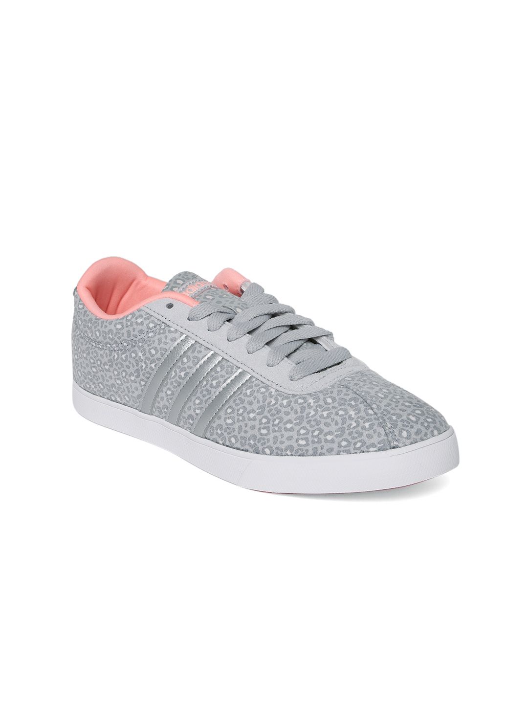 adidas neo f98442 frauen graue tier print - leder courtset turnschuhe adidas neo f98442 frauen graue tier print - leder courtset turnschuhe