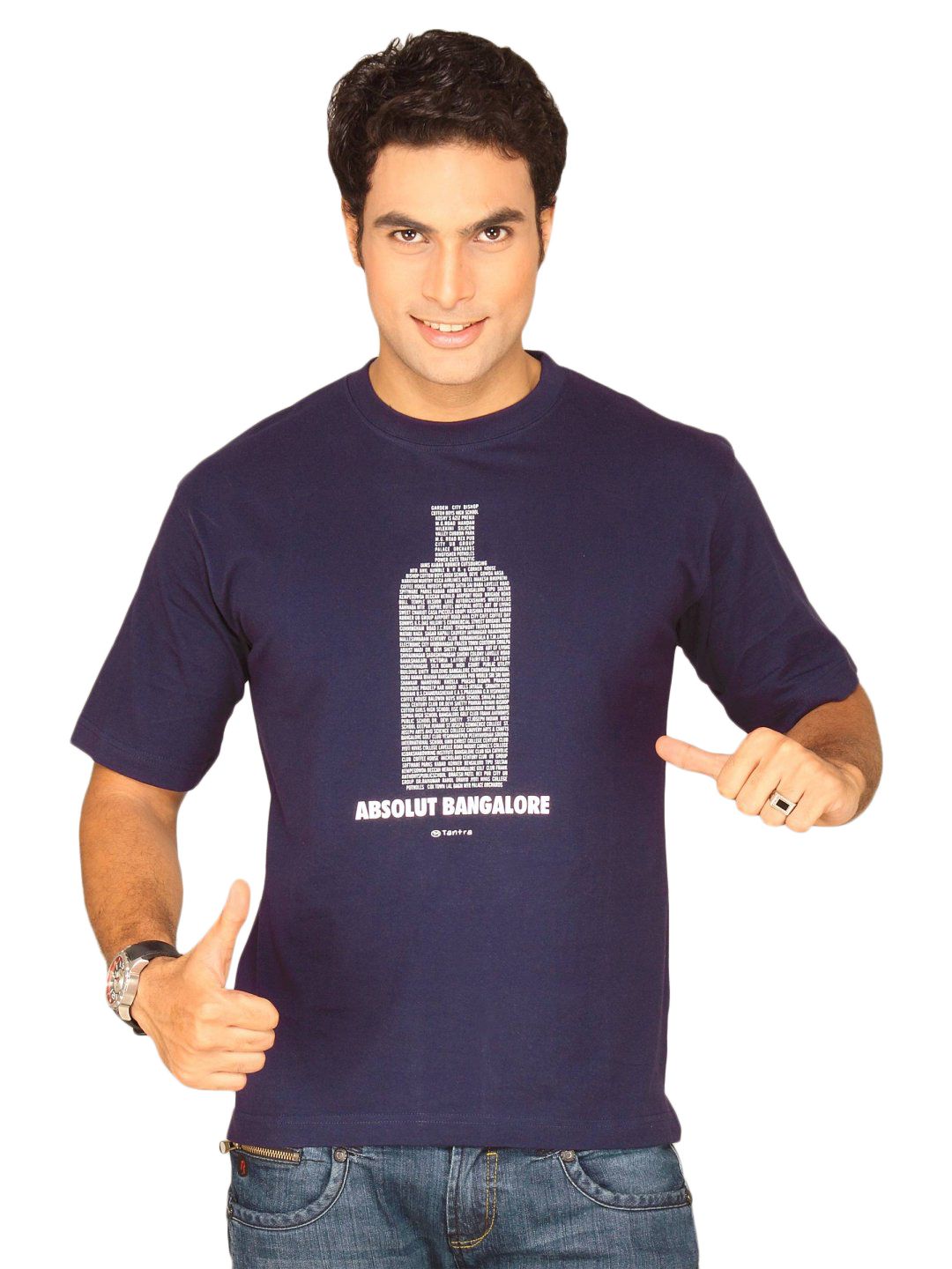 Tantra Men Absolut Bangalore Navy Blue T-shirt
