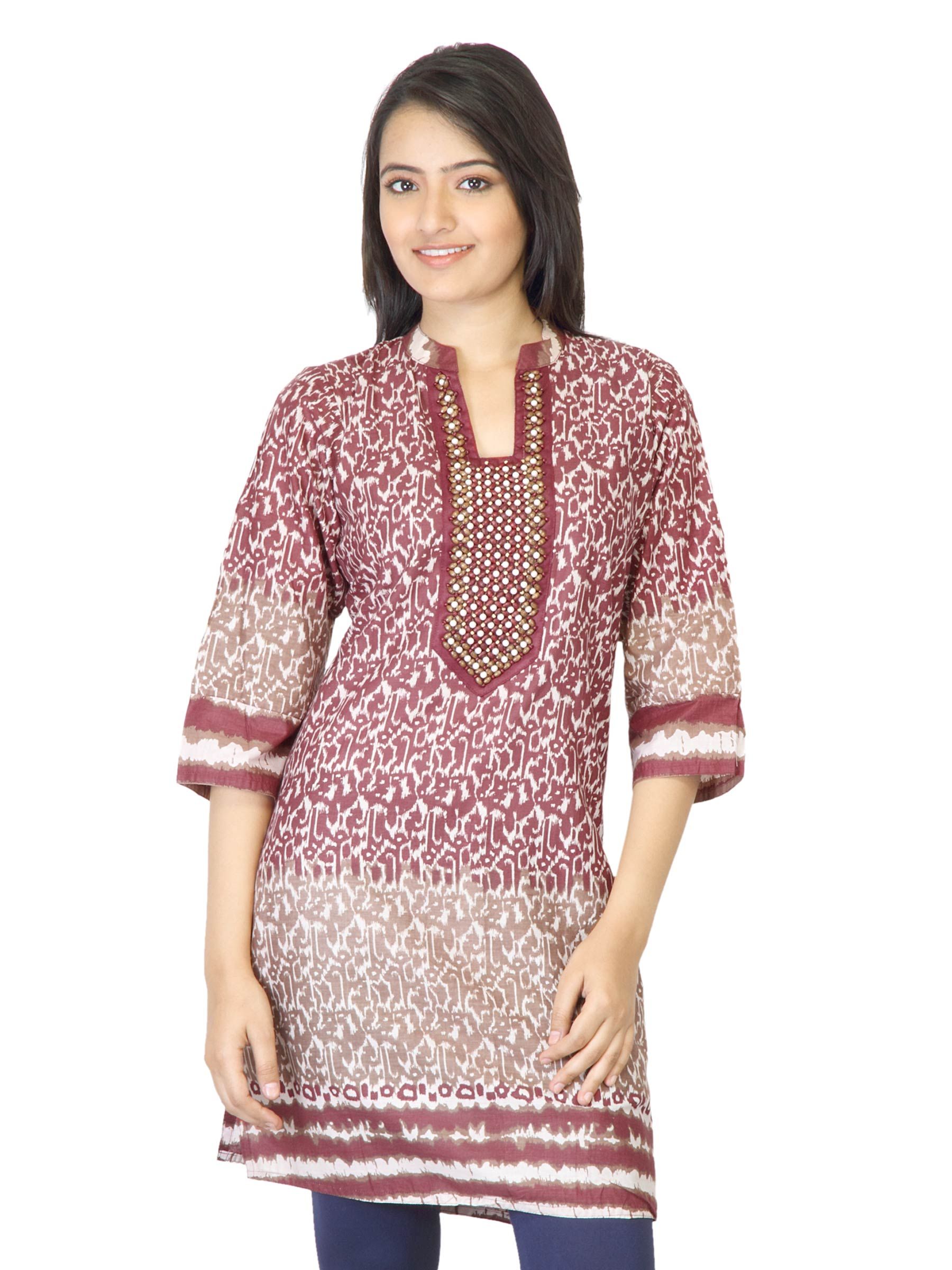 Aneri Women Samira Maroon Kurta