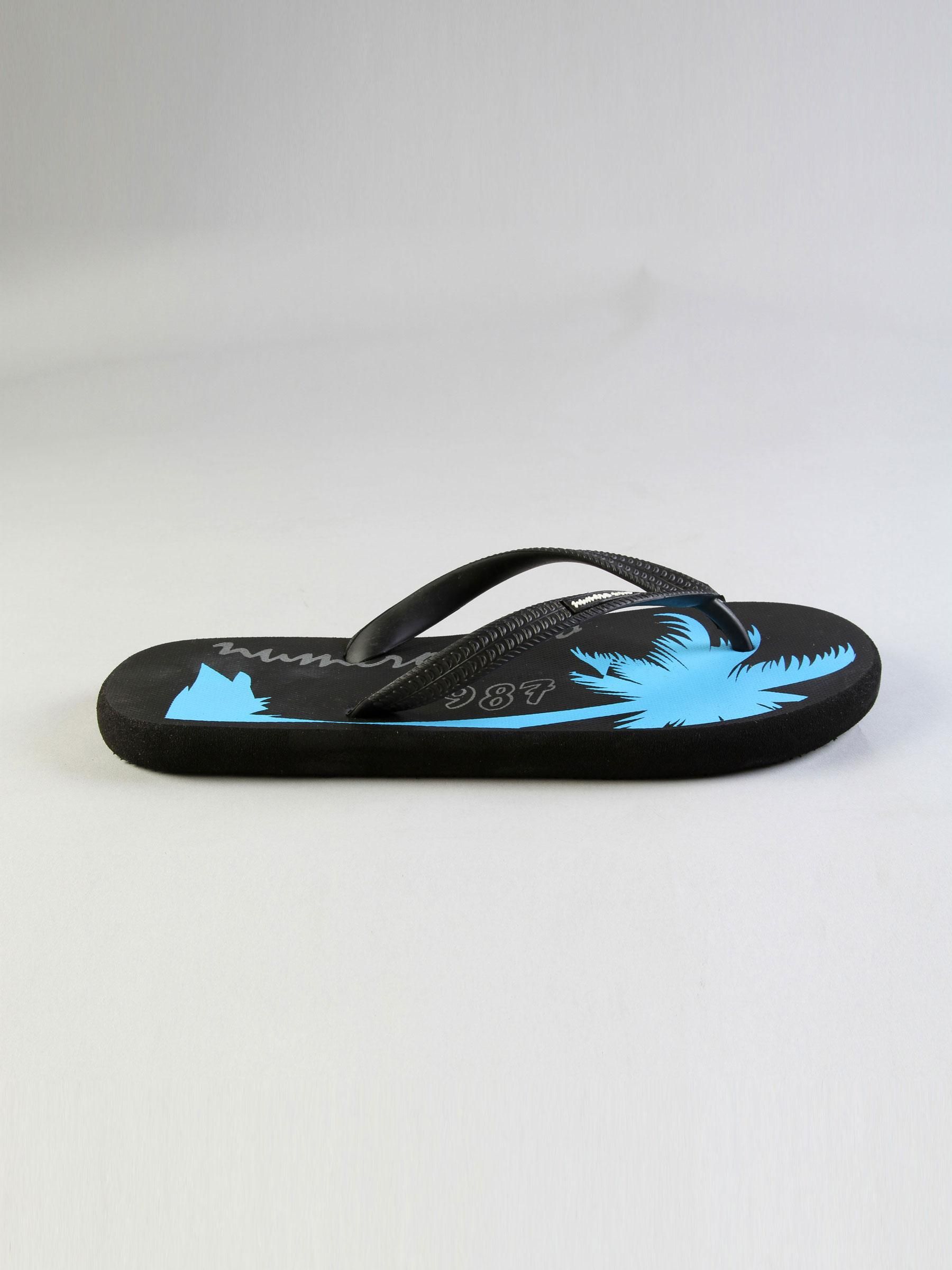 Numero Uno Men's Casual Graphic Black Flip Flop
