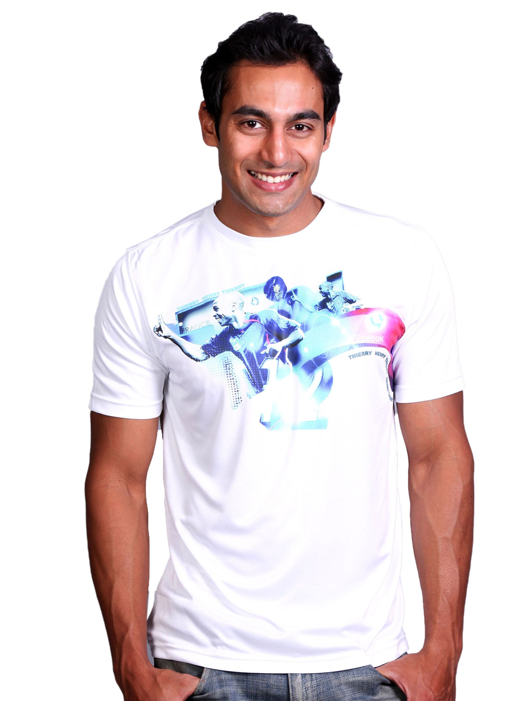Reebok Men Football Fanatic White T-shirt