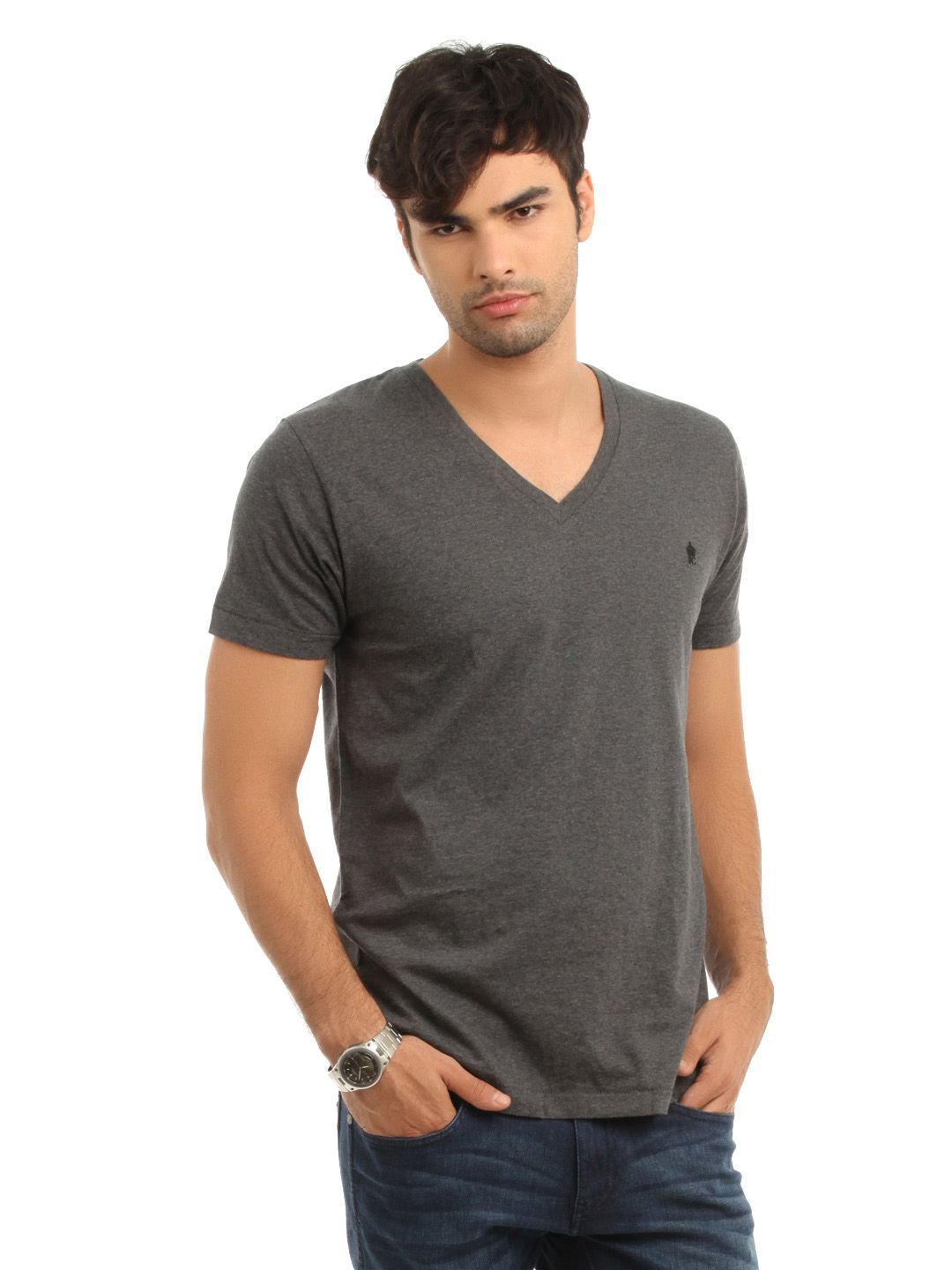 French Connection Men Grey T-shirt