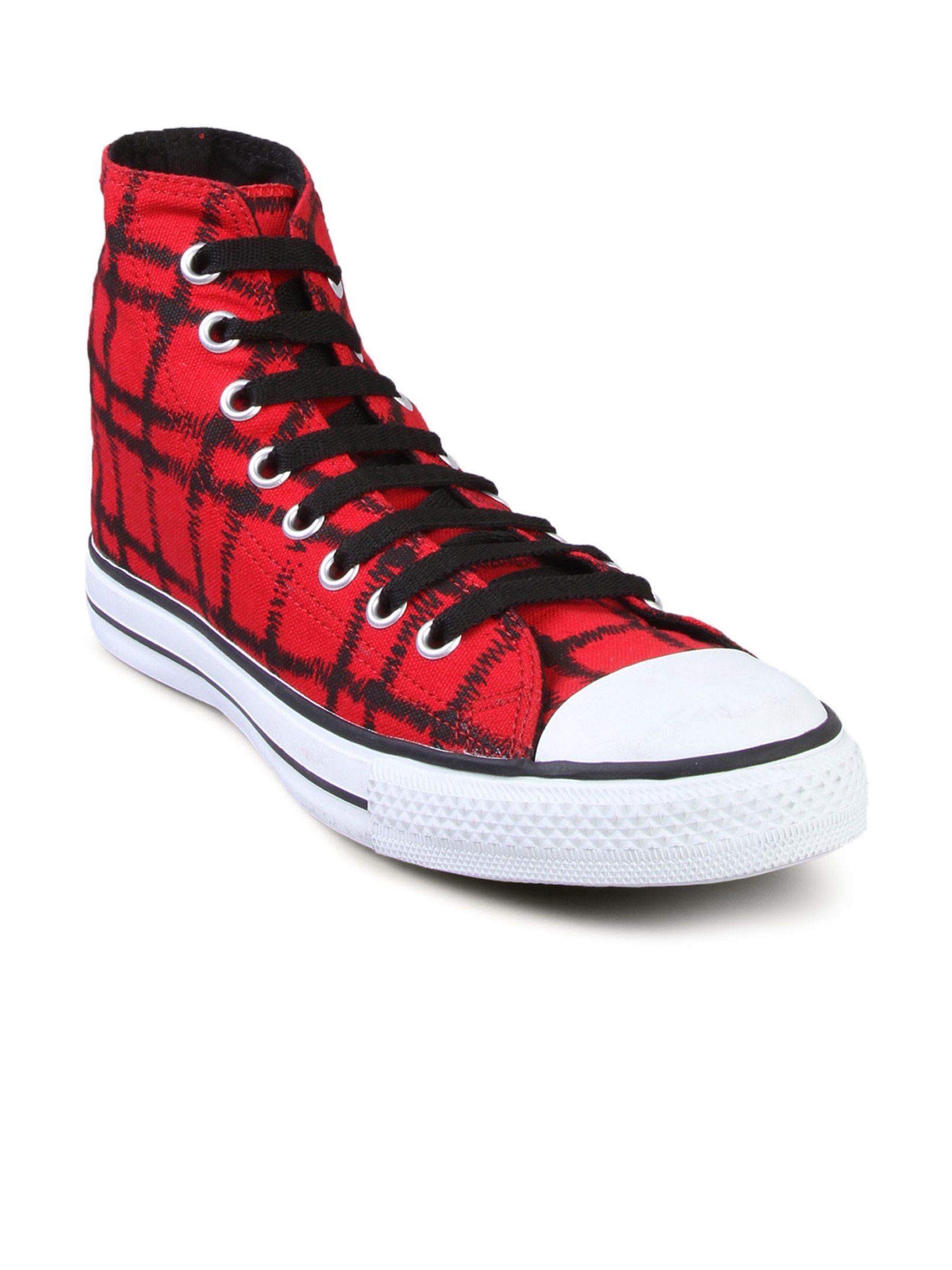 Converse Unisex Chuck Taylor Stitch Print HI Red Canvas Shoe