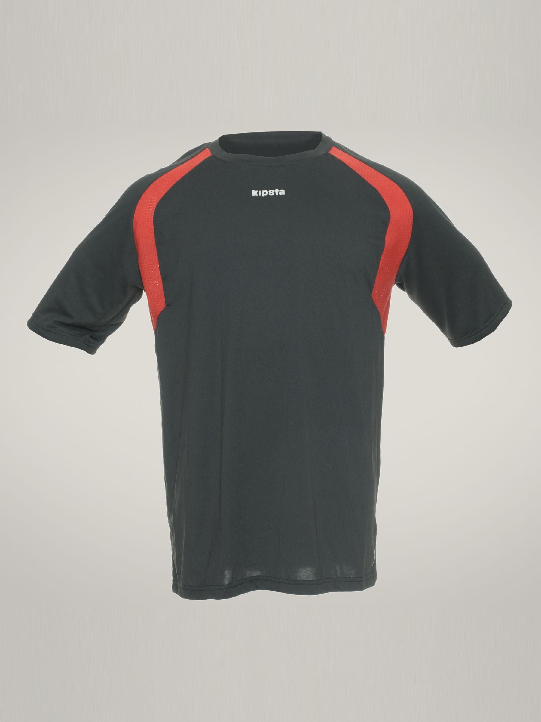 Kipsta Men Loose Fit Round Neck Jersey Black