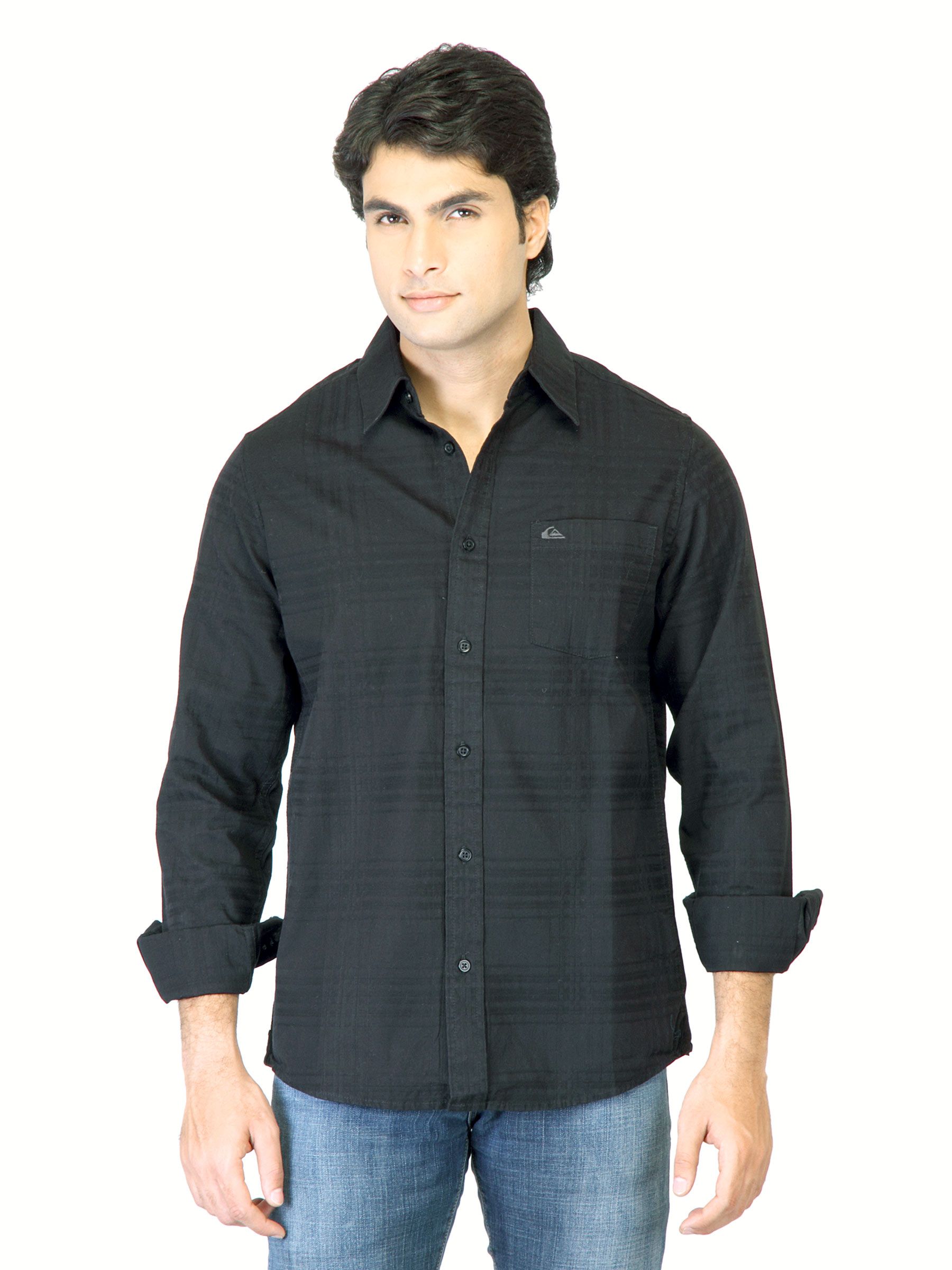 Quiksilver Men Black Shirt