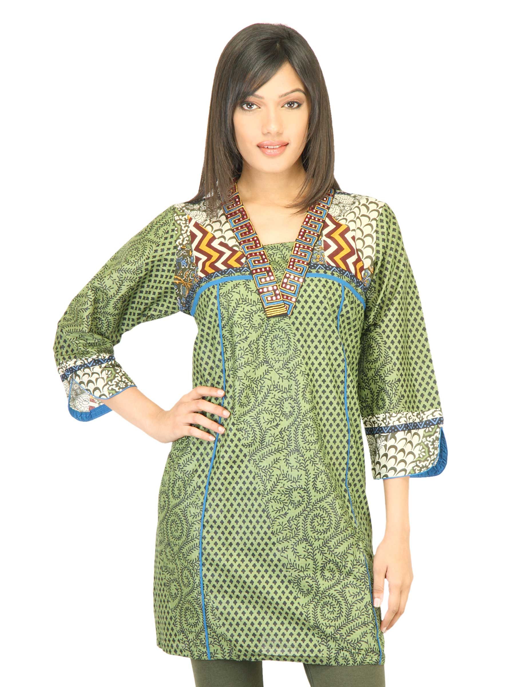 Aneri Women Protima Green Kurta