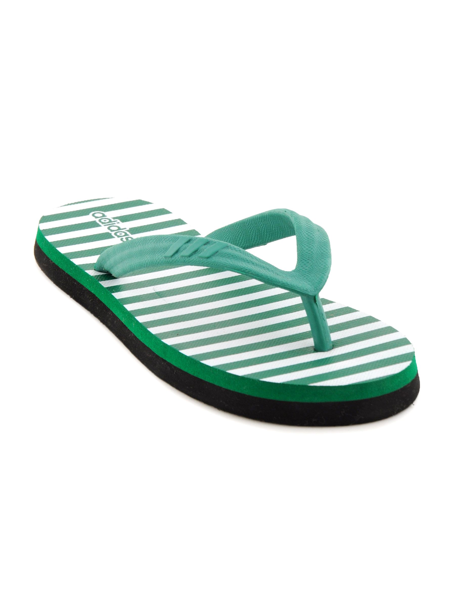 ADIDAS Women Soft Striped White Flip Flops