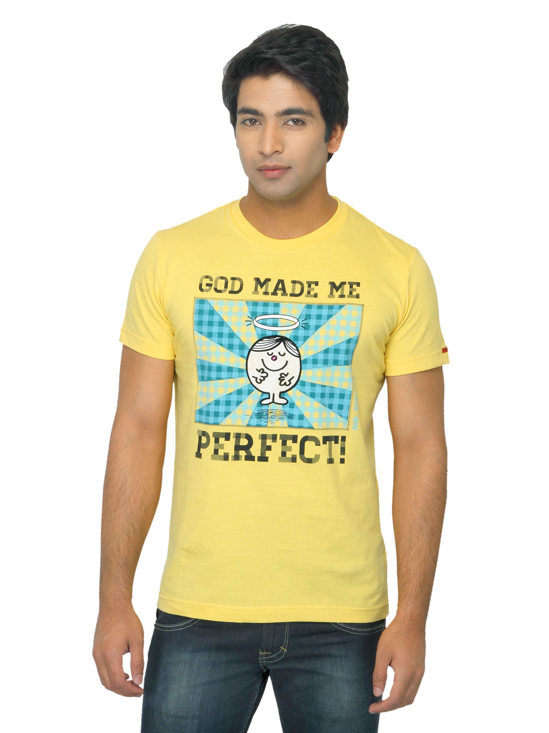 Mr. Men Printed Yellow T-shirt