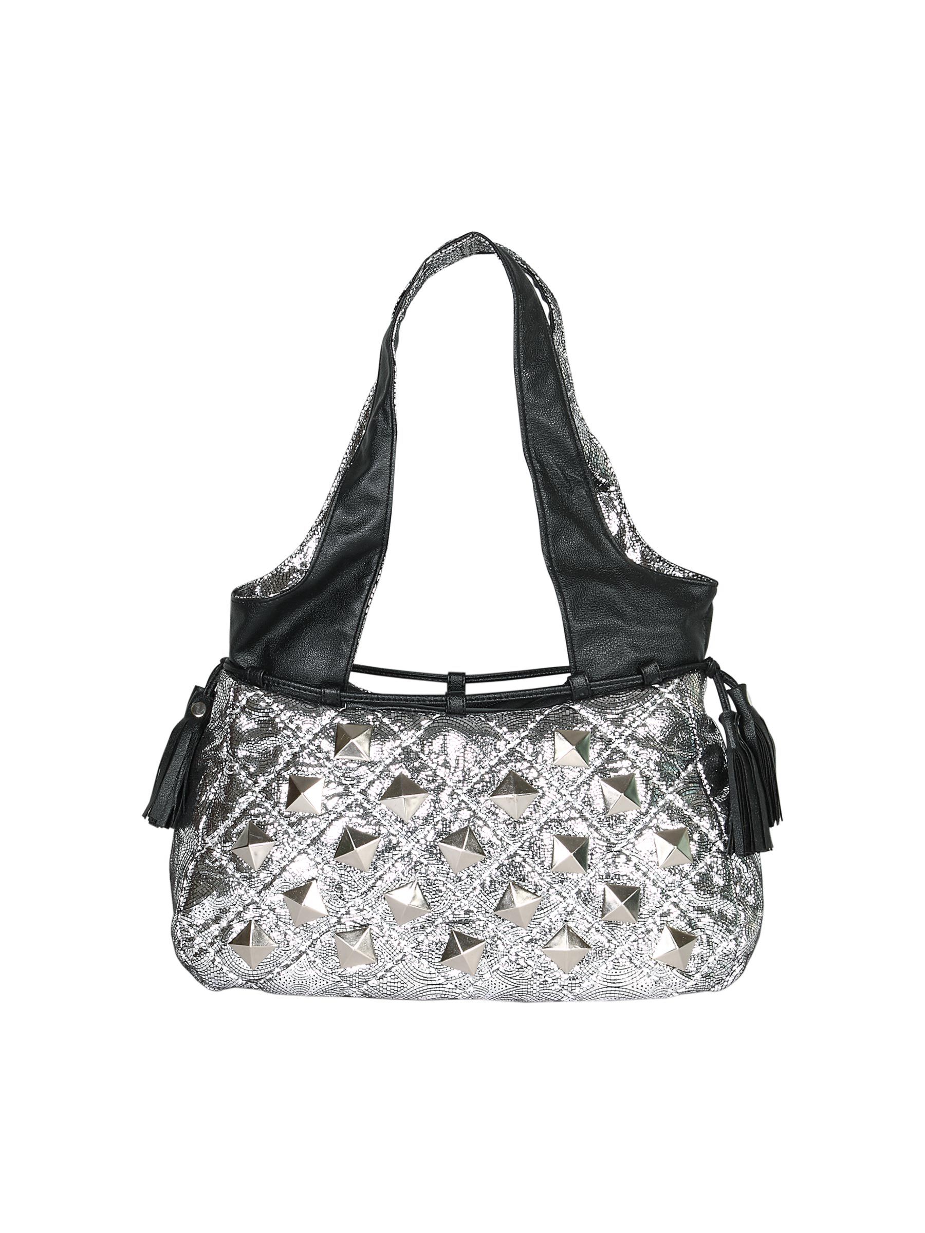 Murcia Women Silver Party Purse Silver Handbags