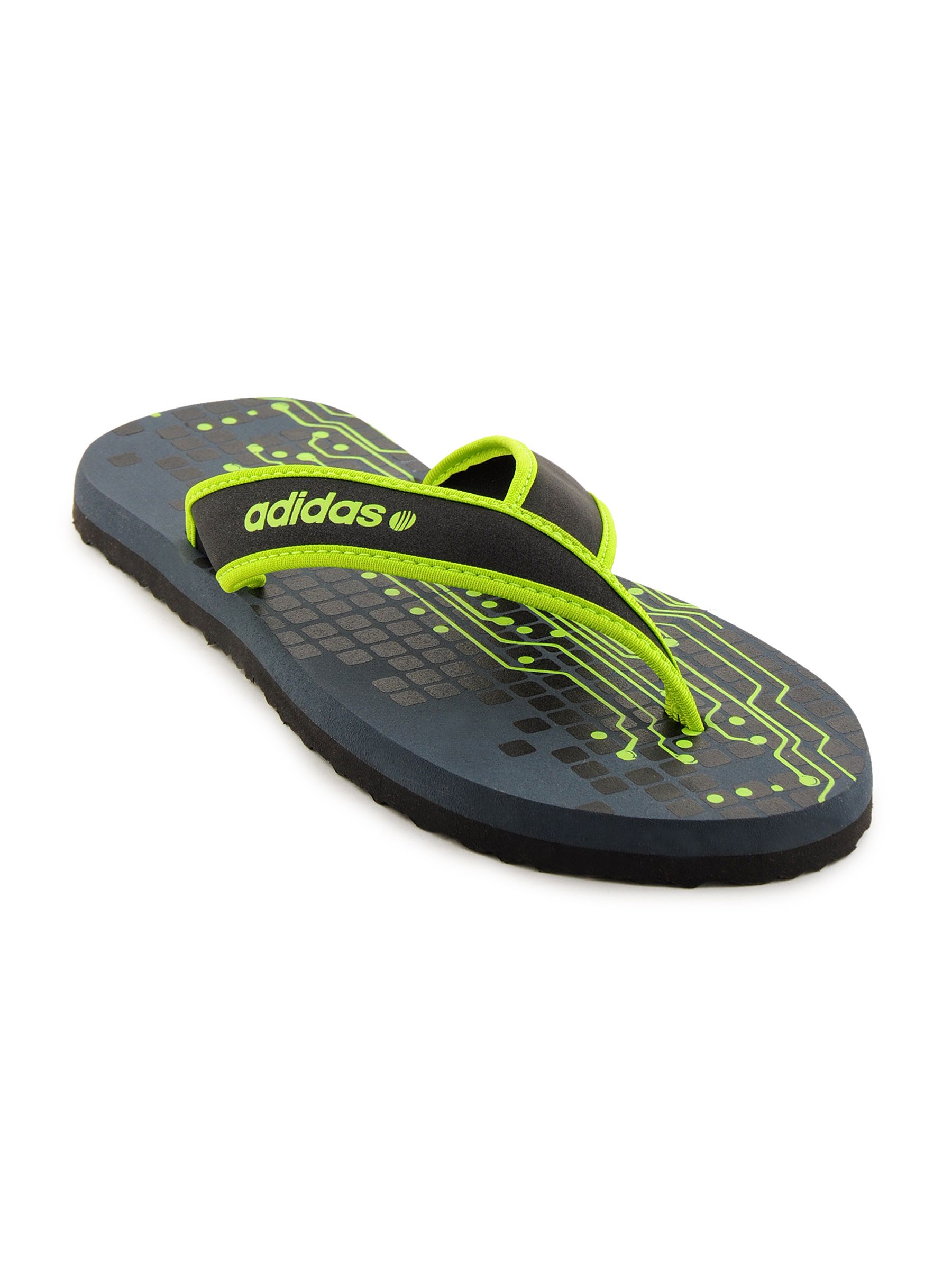 ADIDAS Men Plugged IN Black Flip Flops