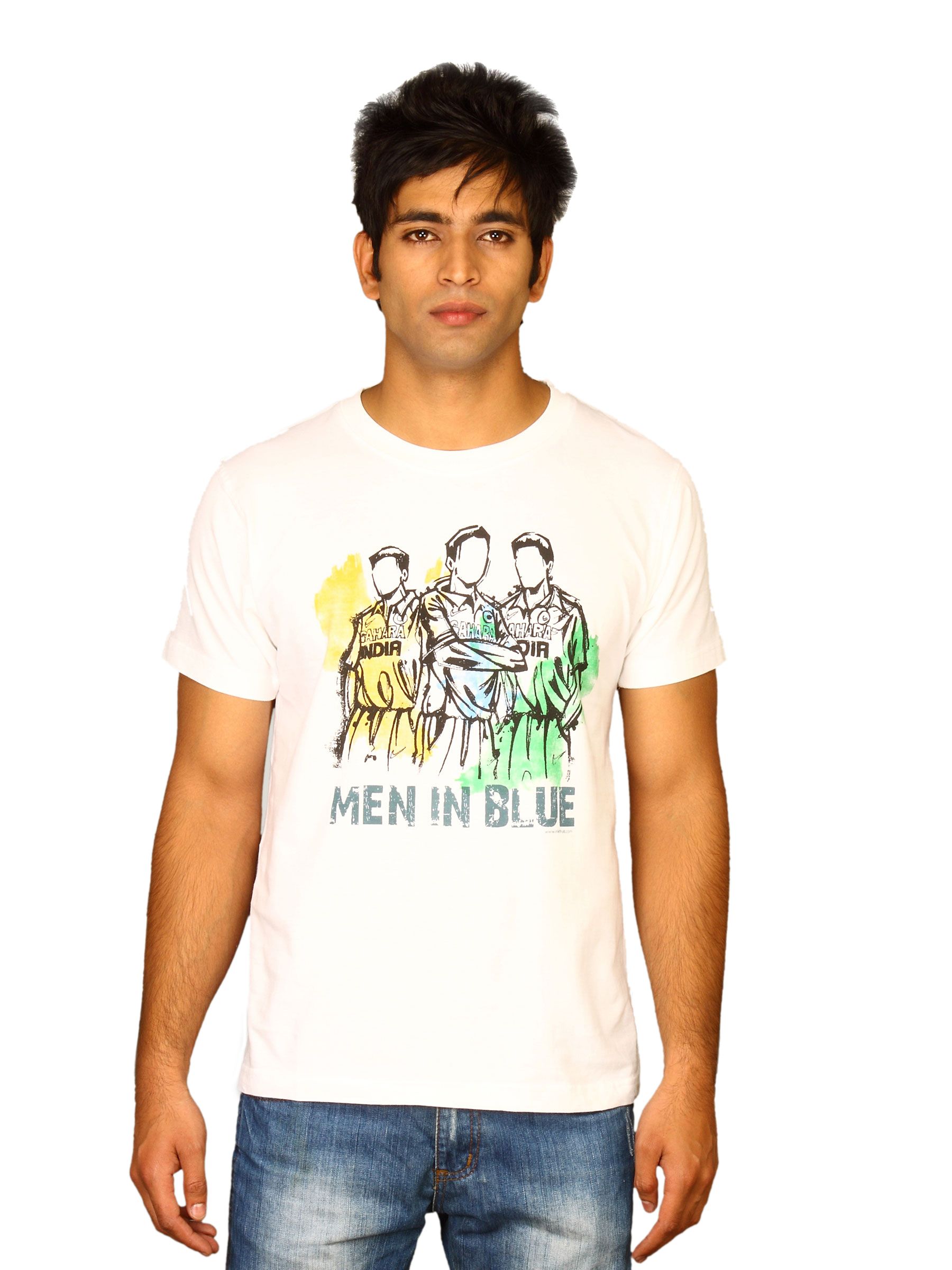Inkfruit Men's Men in Blue White T-shirt