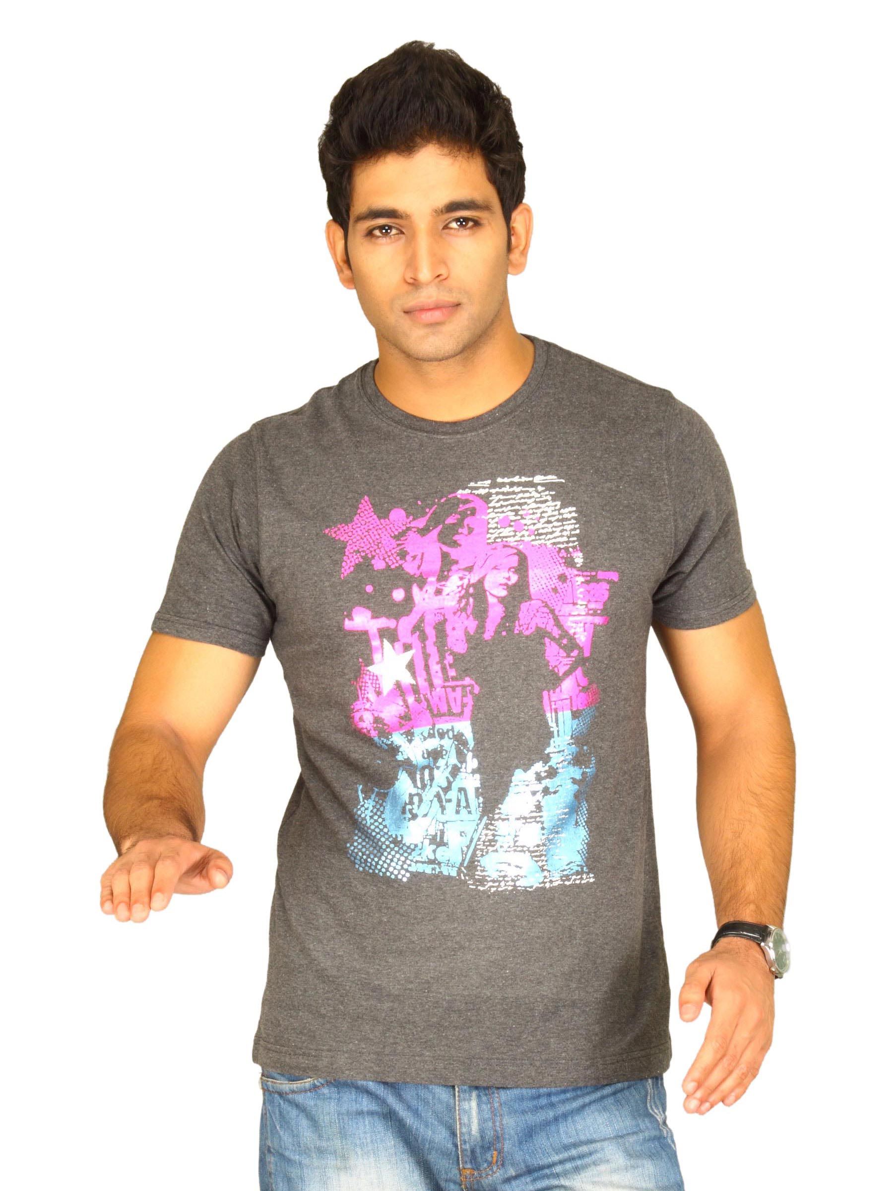 Probase Men's Graphic Grey T-shirt
