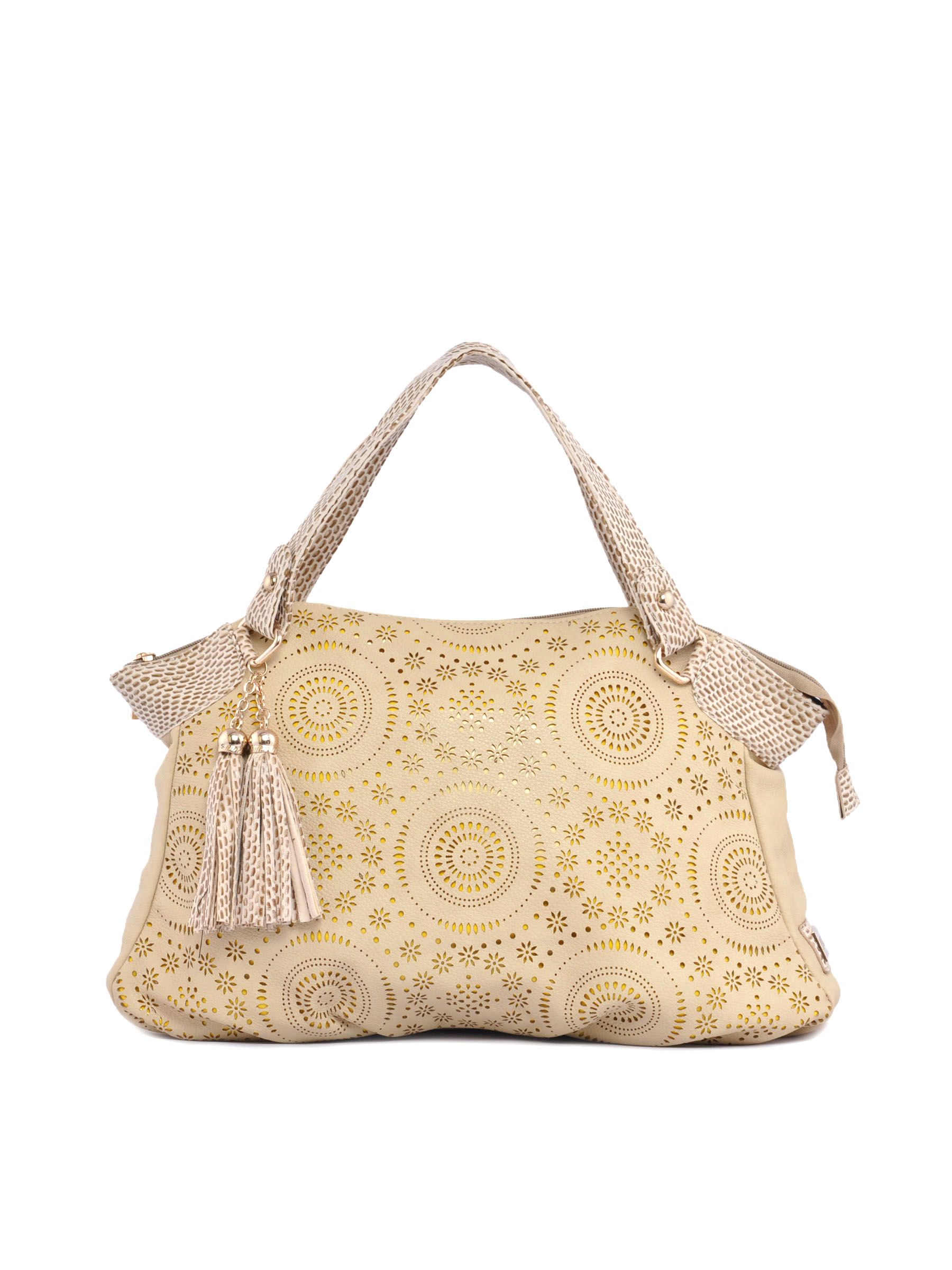 Lino Perros Women Solid Beige Handbag