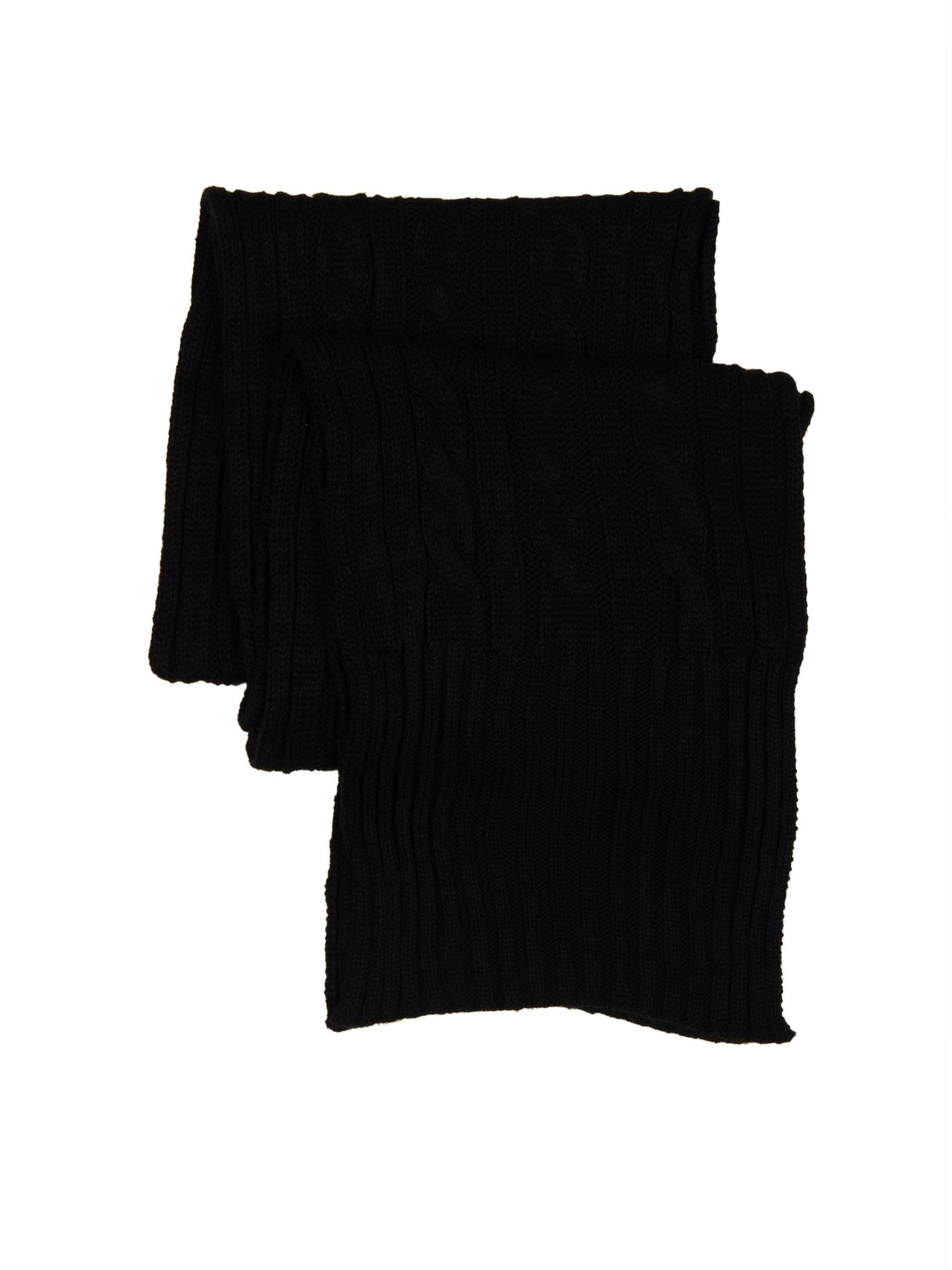 Scullers Women Solid Black Scarves