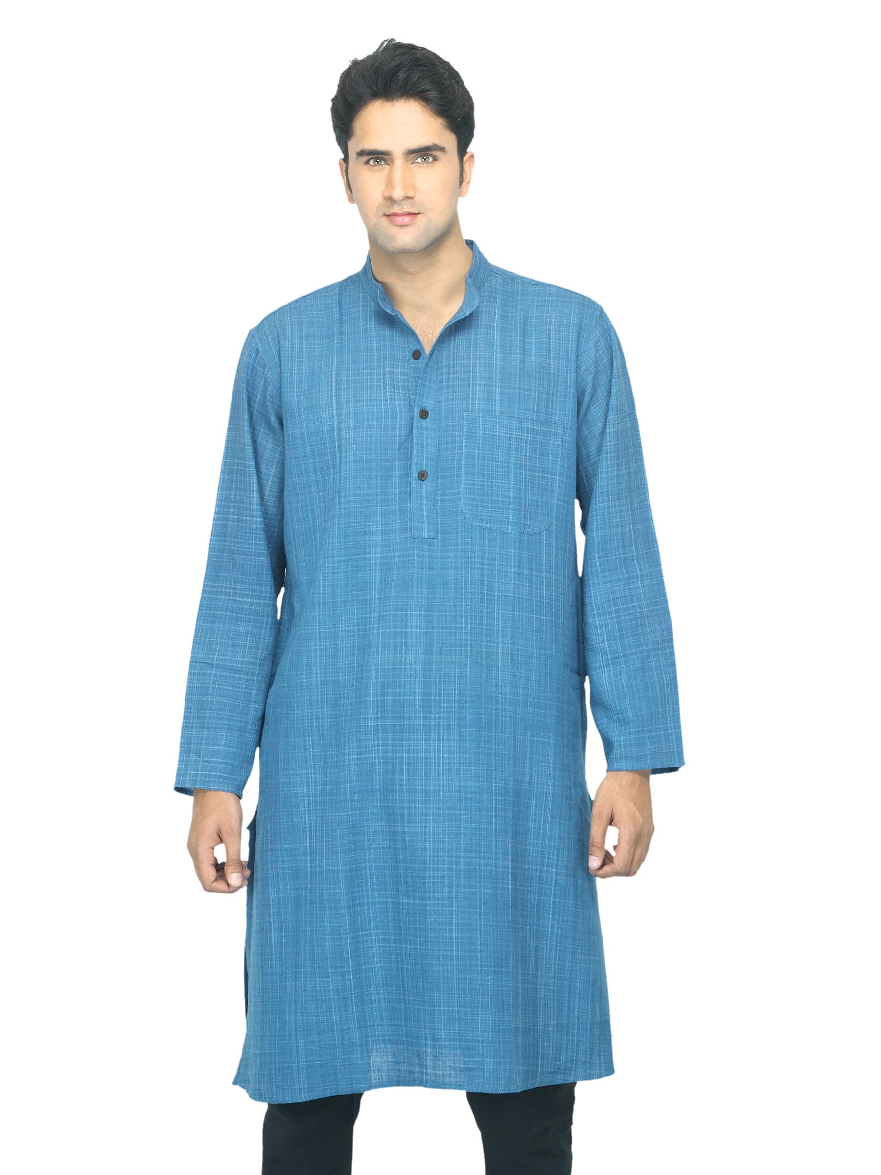 Fabindia Men Blue Kurta