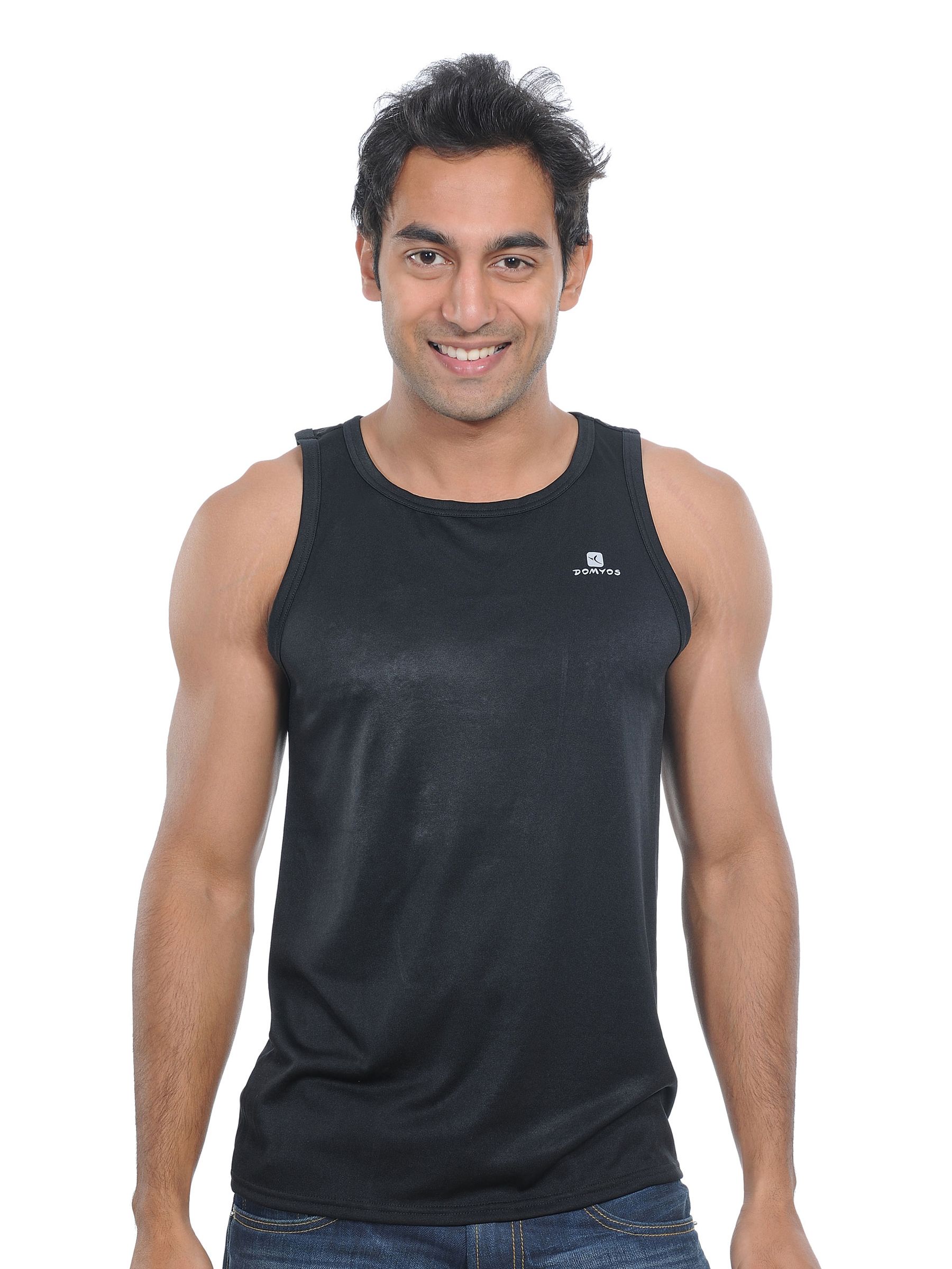 Domyos Men's Tank Respi Black T-shirt