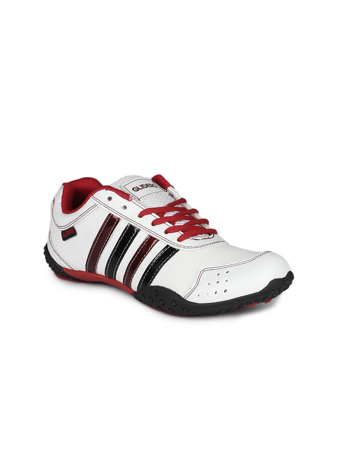 Gliders Women White & Red Fortes Shoes
