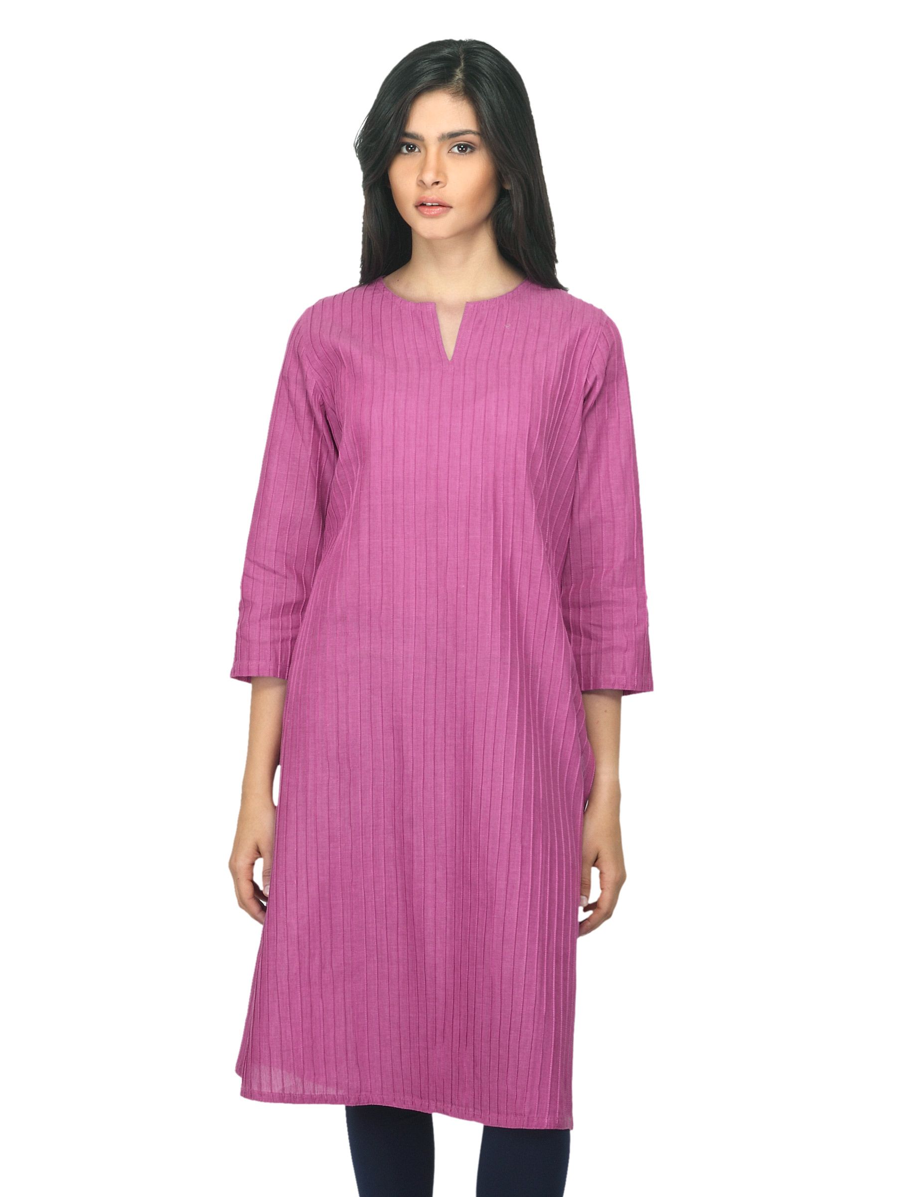 Fabindia Women Magenta Kurta