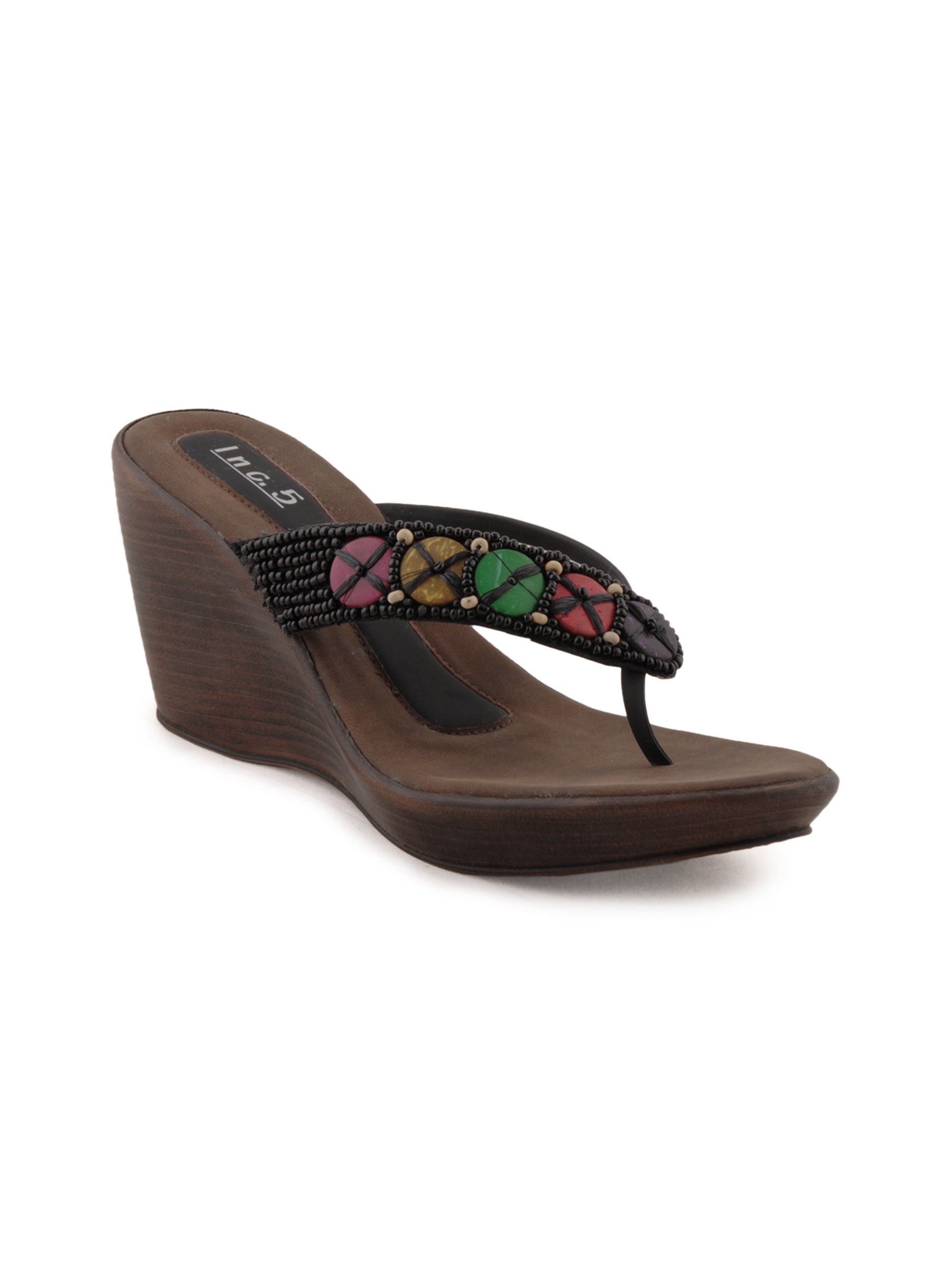Inc 5 Women Casual Black Wedges