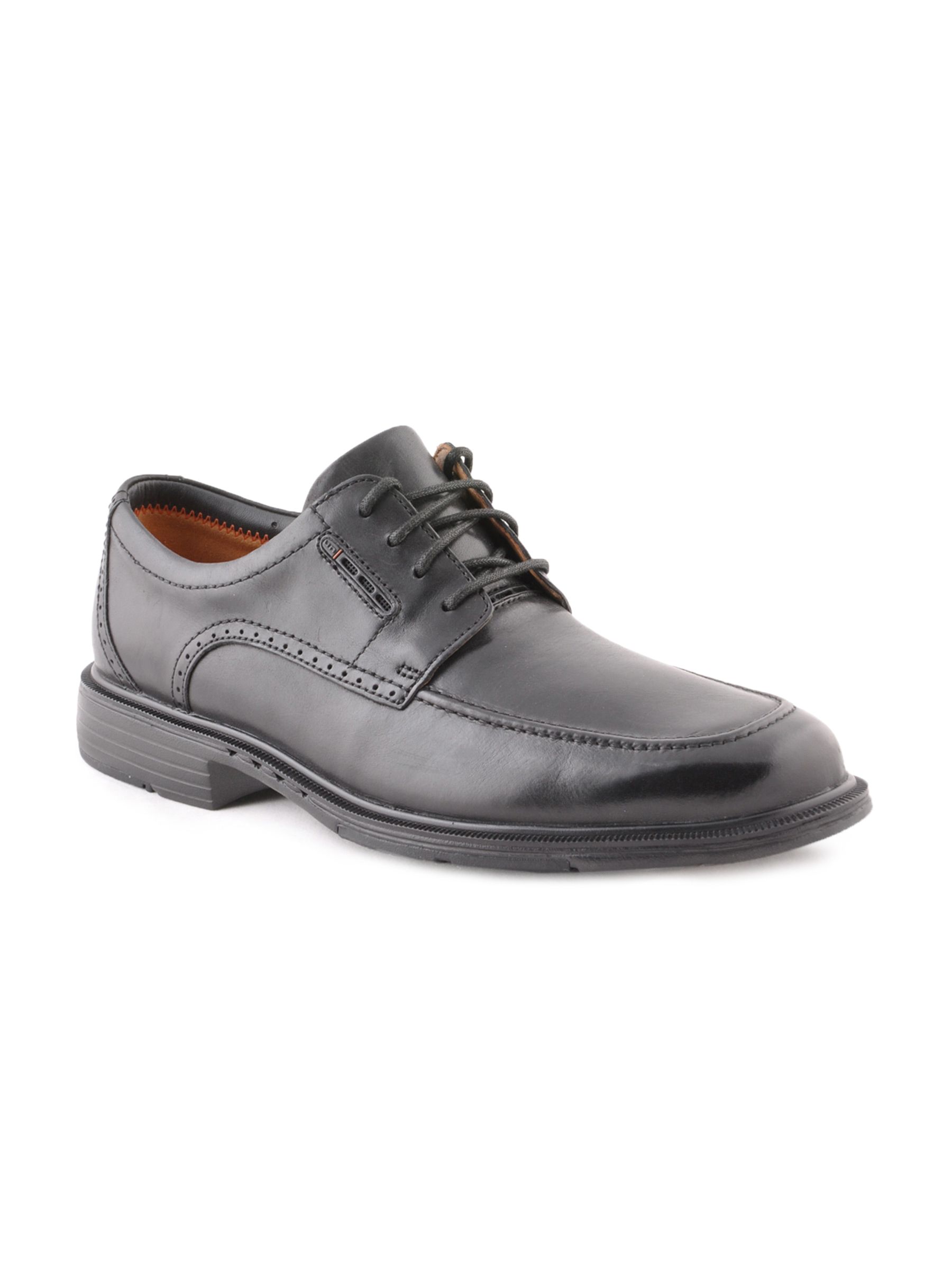 Clarks Men Black Leather Formal Shoes