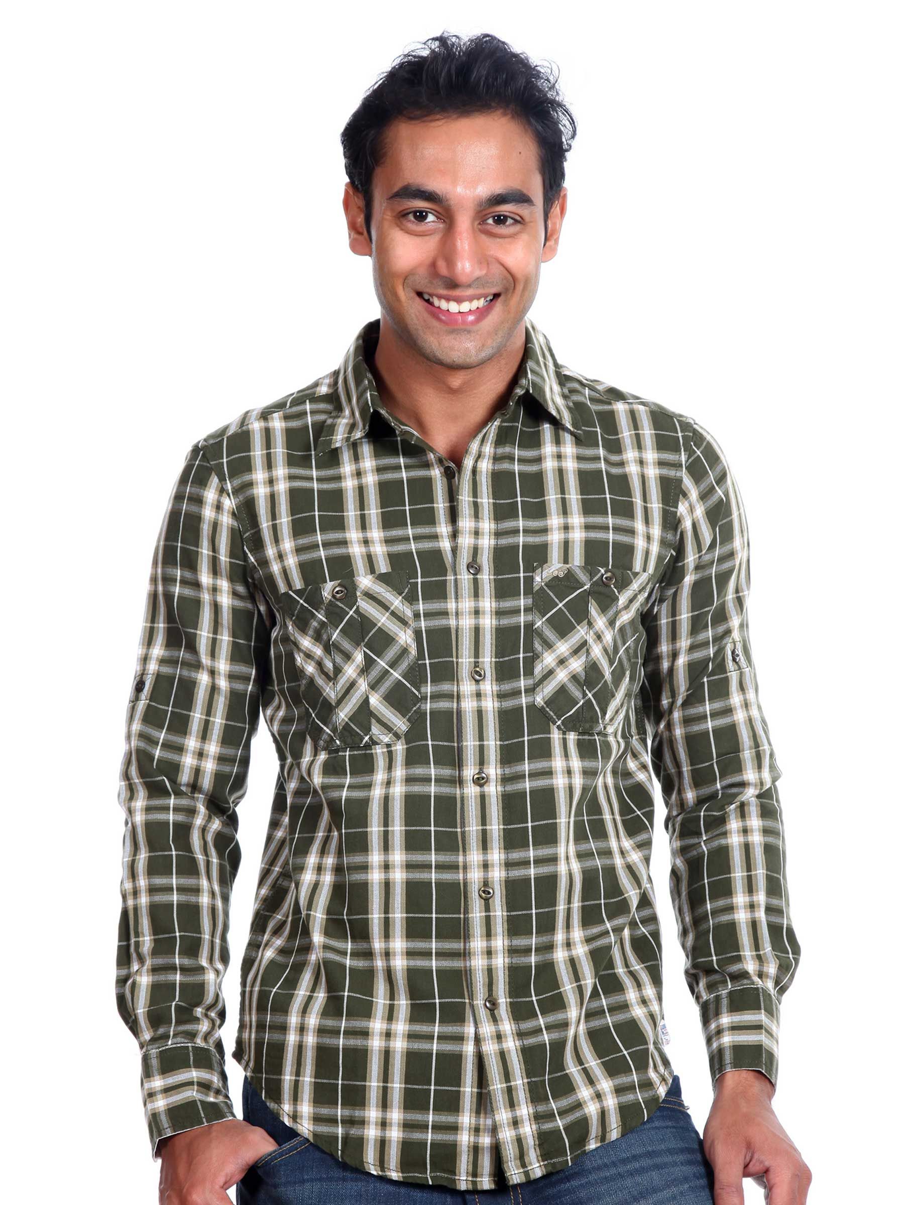 Lee Men Olive Green Shirt