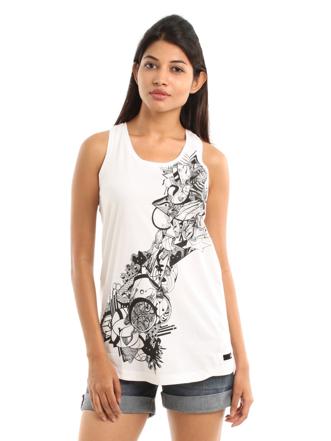 ADIDAS Women White T-shirt